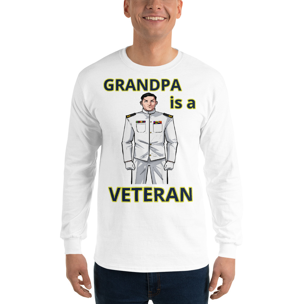 GRANDPA IS A VETERAN TOO FIFE Long Sleeve Shirt - Image 13