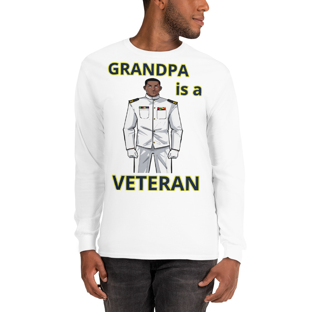 GRANDPA IS A VETERAN TOO FIFE Long Sleeve Shirt - Image 13