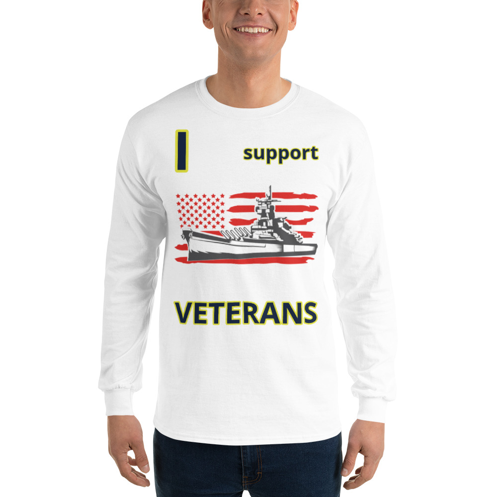 I SUPPORT VETERANS TOO FIFE Long Sleeve Shirt - Image 13