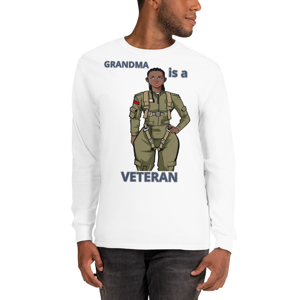 GRANDMA IS A VETERAN TOO FIFE Long Sleeve Shirt - Image 13