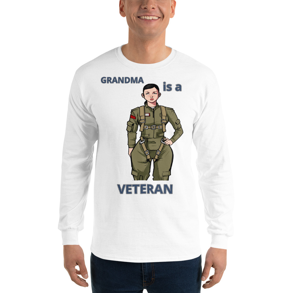 GRANDMA IS A VETERAN TOO FIFE Long Sleeve Shirt - Image 13
