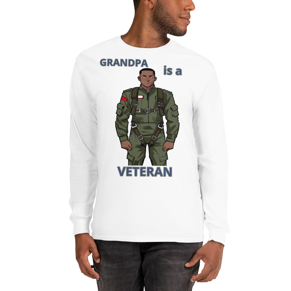 GRANDPA IS A VETERAN TOO FIFE Long Sleeve Shirt - Image 13