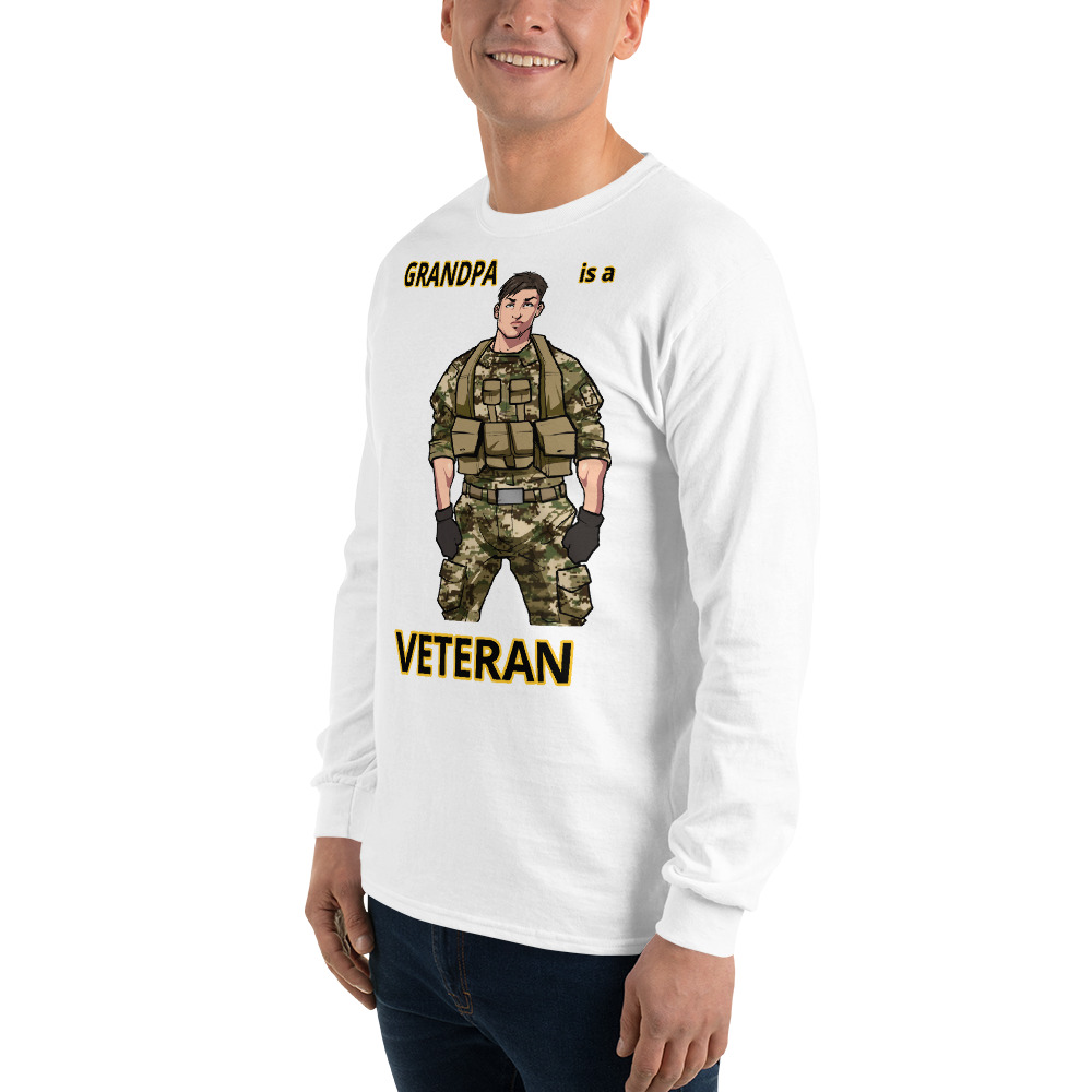 GRANDPA IS A VETERAN TOO FIFE Long Sleeve Shirt - Image 17