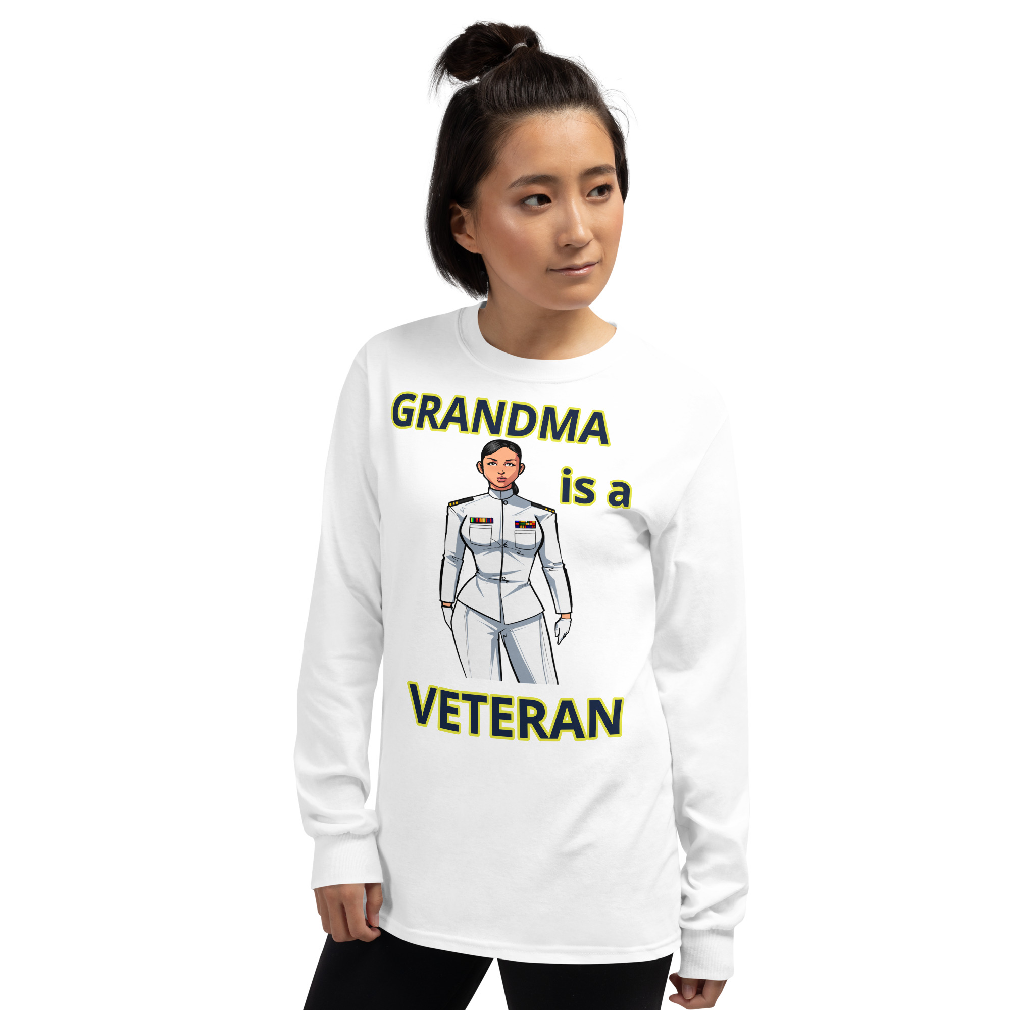 GRANDMA IS A VETERAN TOO FIFE Long Sleeve Shirt - Image 14