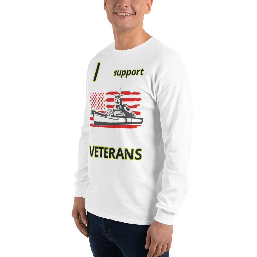 I SUPPORT VETERANS TOO FIFE Long Sleeve Shirt - Image 17