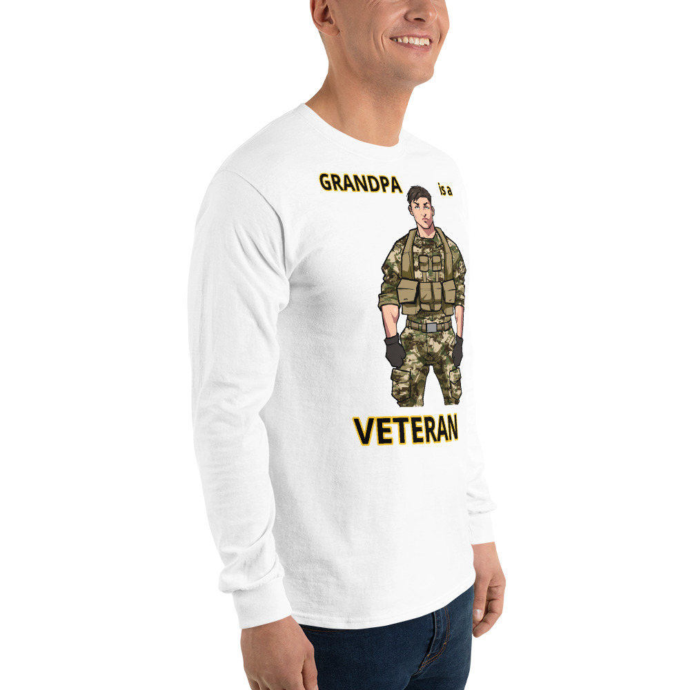 GRANDPA IS A VETERAN TOO FIFE Long Sleeve Shirt - Image 18
