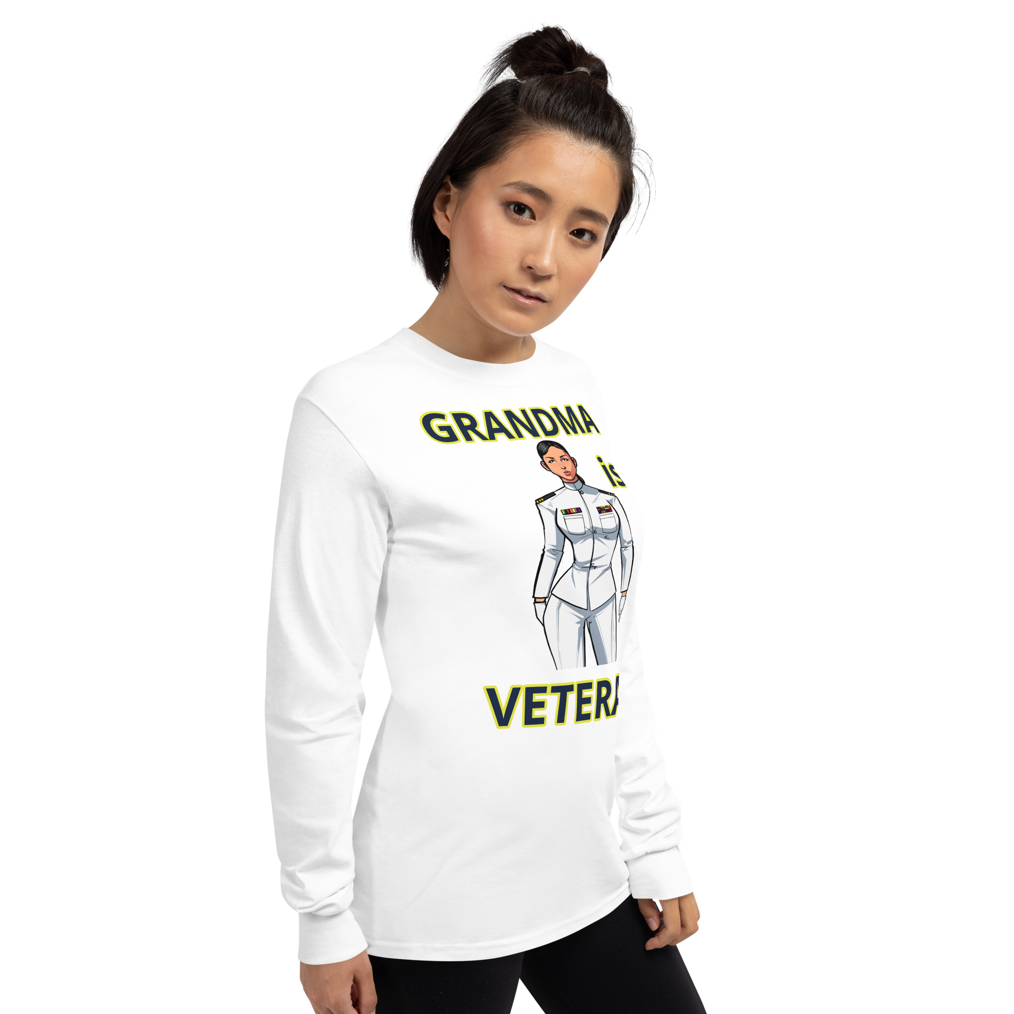 GRANDMA IS A VETERAN TOO FIFE Long Sleeve Shirt - Image 18
