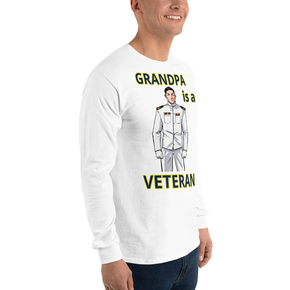 GRANDPA IS A VETERAN TOO FIFE Long Sleeve Shirt - Image 18