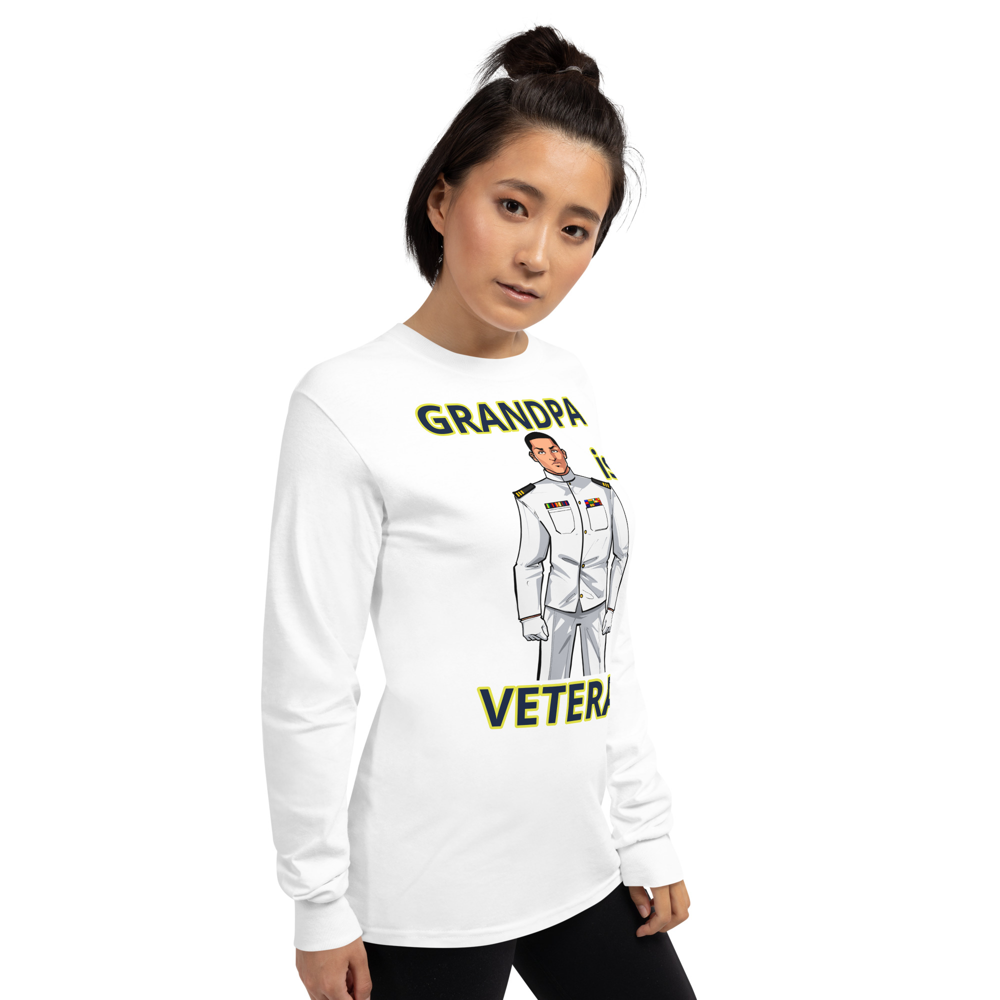 GRANDPA IS A VETERAN TOO FIFE Long Sleeve Shirt - Image 18