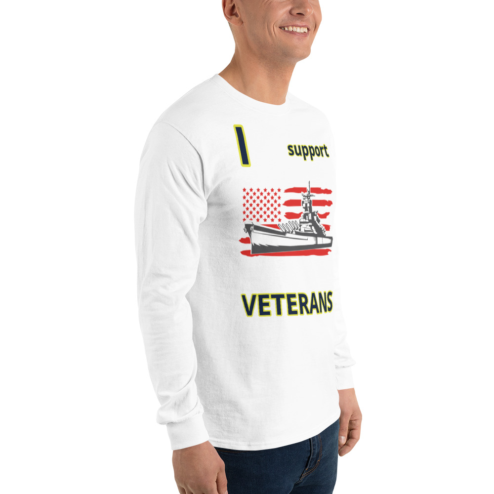 I SUPPORT VETERANS TOO FIFE Long Sleeve Shirt - Image 18