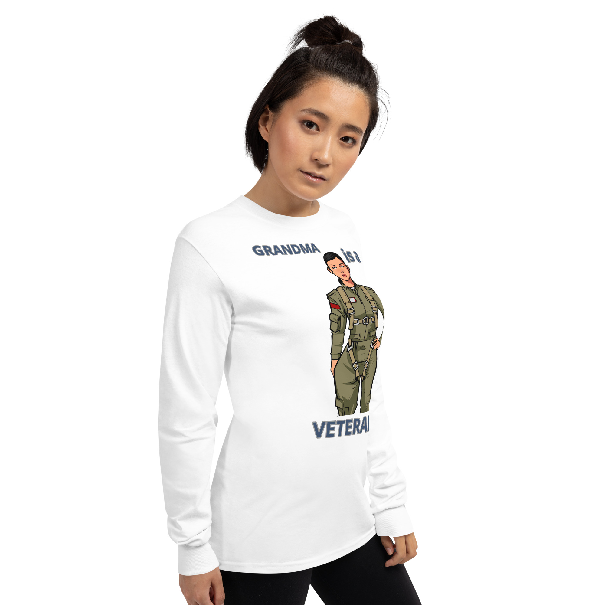 GRANDMA IS A VETERAN TOO FIFE Long Sleeve Shirt - Image 18