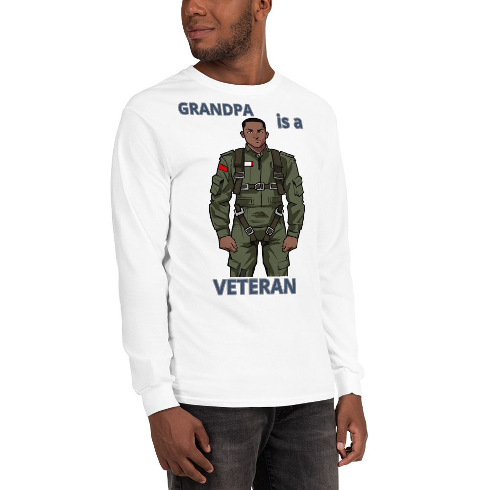 GRANDPA IS A VETERAN TOO FIFE Long Sleeve Shirt - Image 18