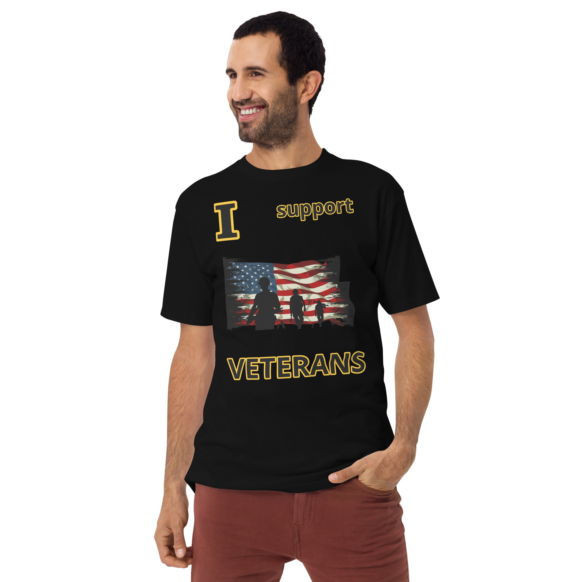I SUPPORT VETERANS TOO FIFE Tee