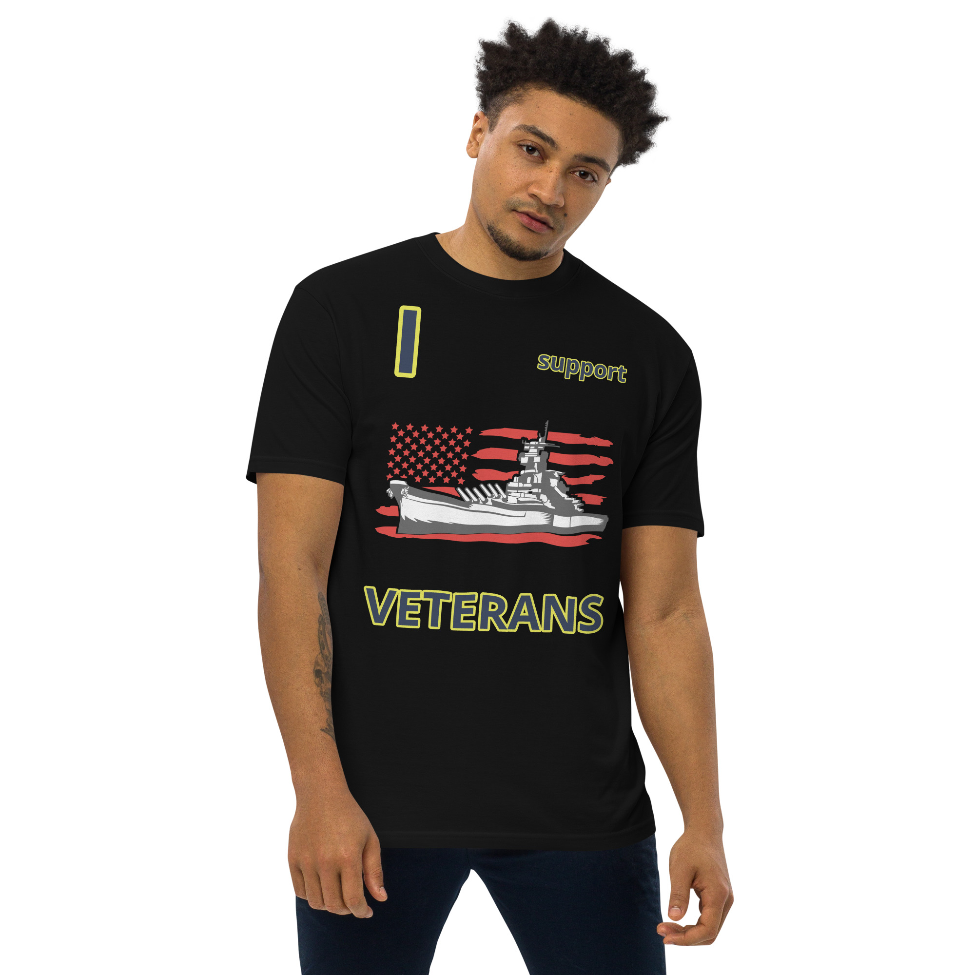 I SUPPORT VETERANS TOO FIFE Tee
