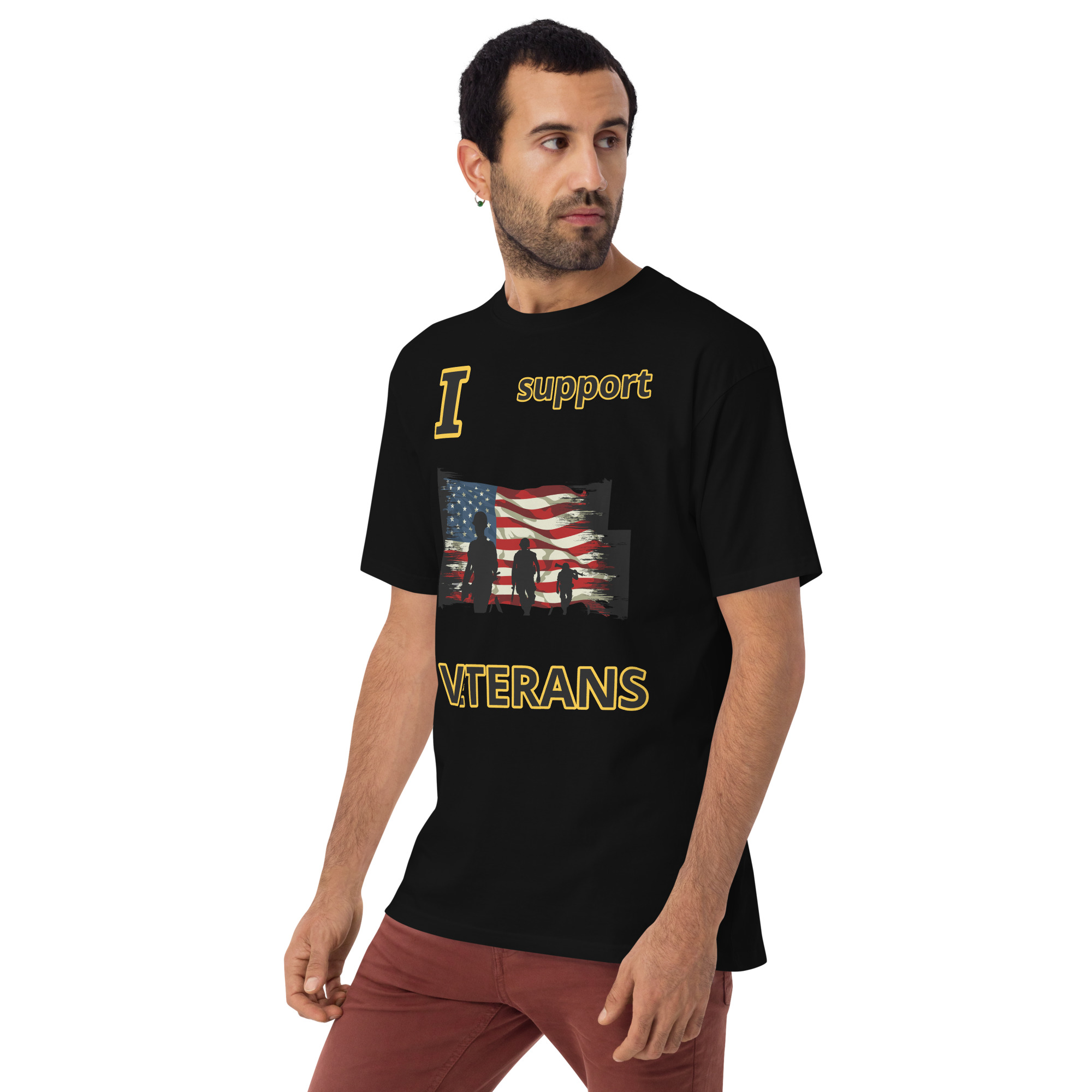 I SUPPORT VETERANS TOO FIFE Tee - Image 3