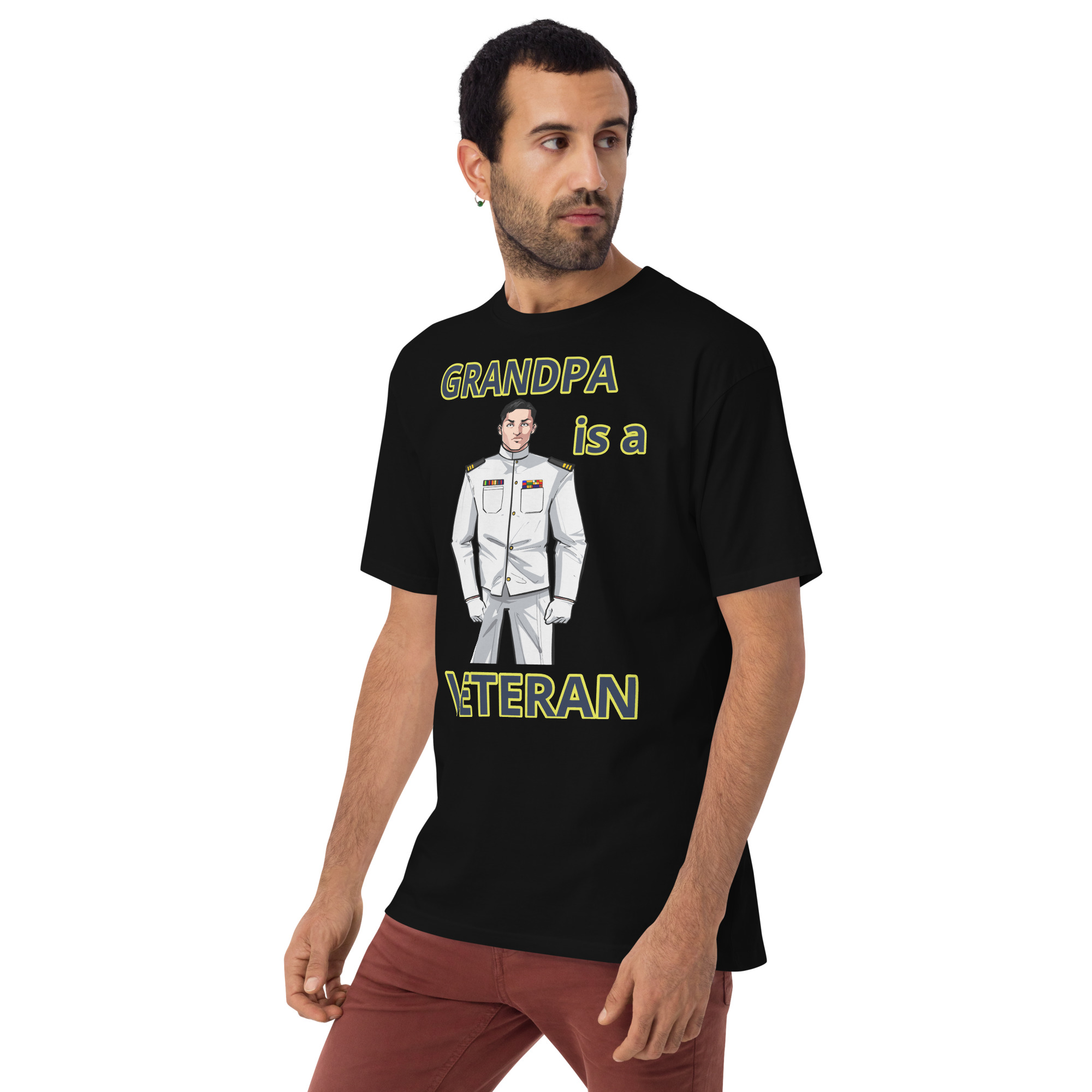 GRANDPA IS A VETERAN TOO FIFE Tee - Image 3