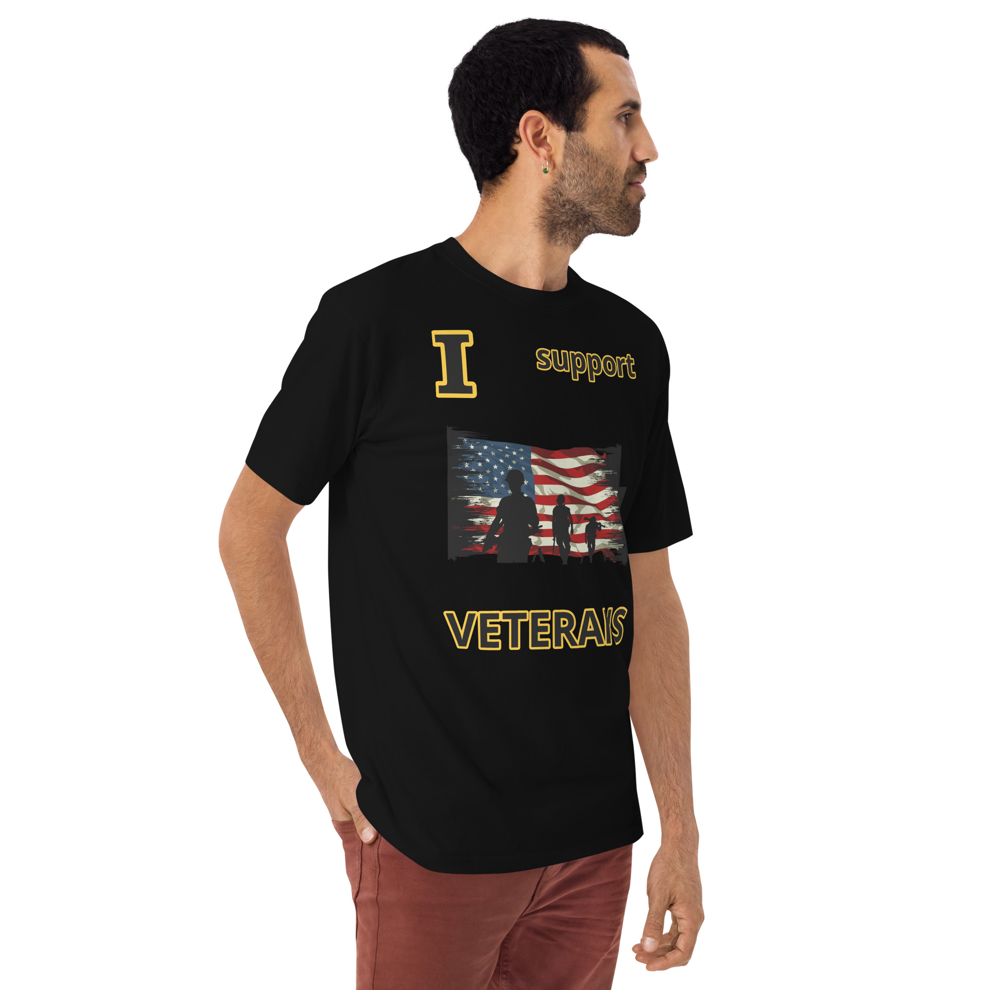 I SUPPORT VETERANS TOO FIFE Tee - Image 2