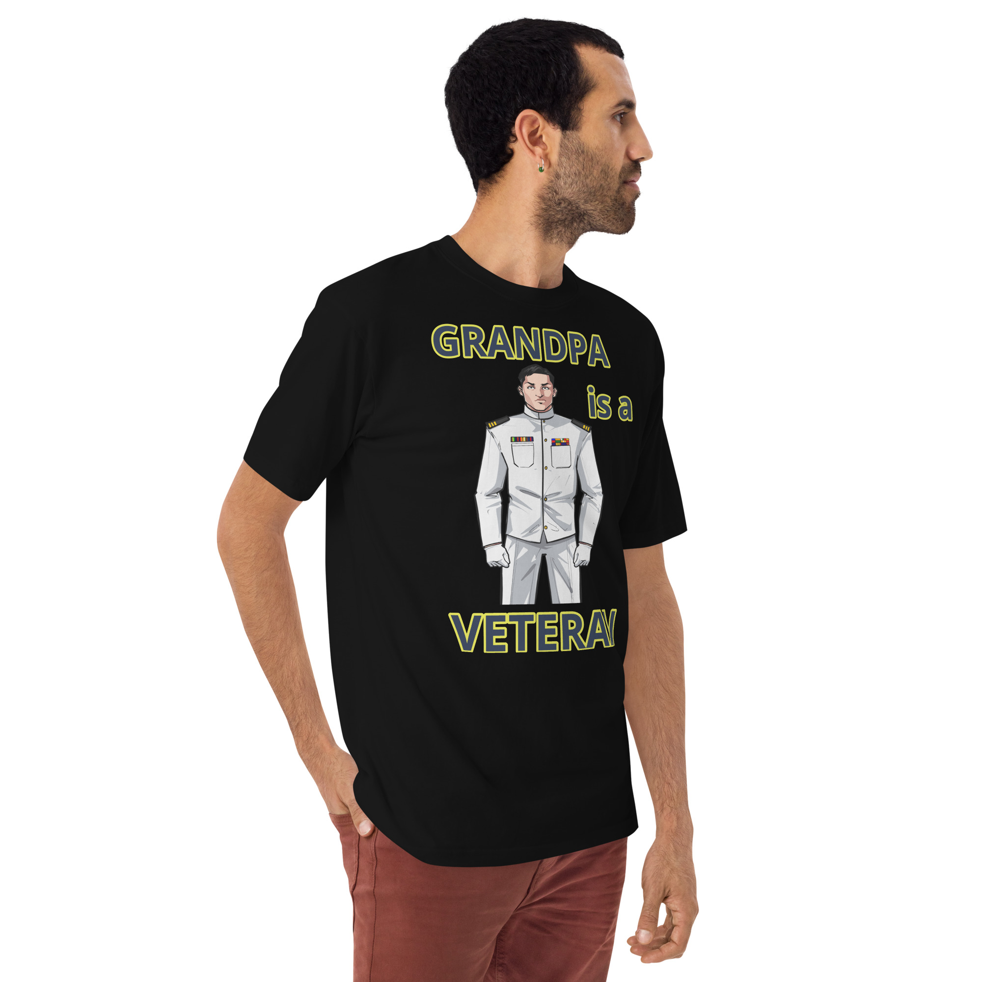 GRANDPA IS A VETERAN TOO FIFE Tee - Image 2