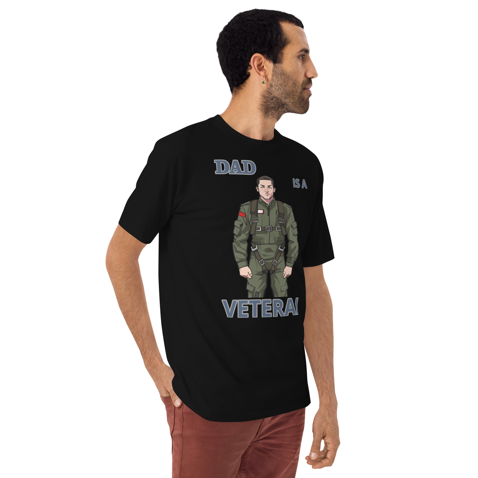 DAD IS A VETERAN TOO FIFE Tee - Image 2
