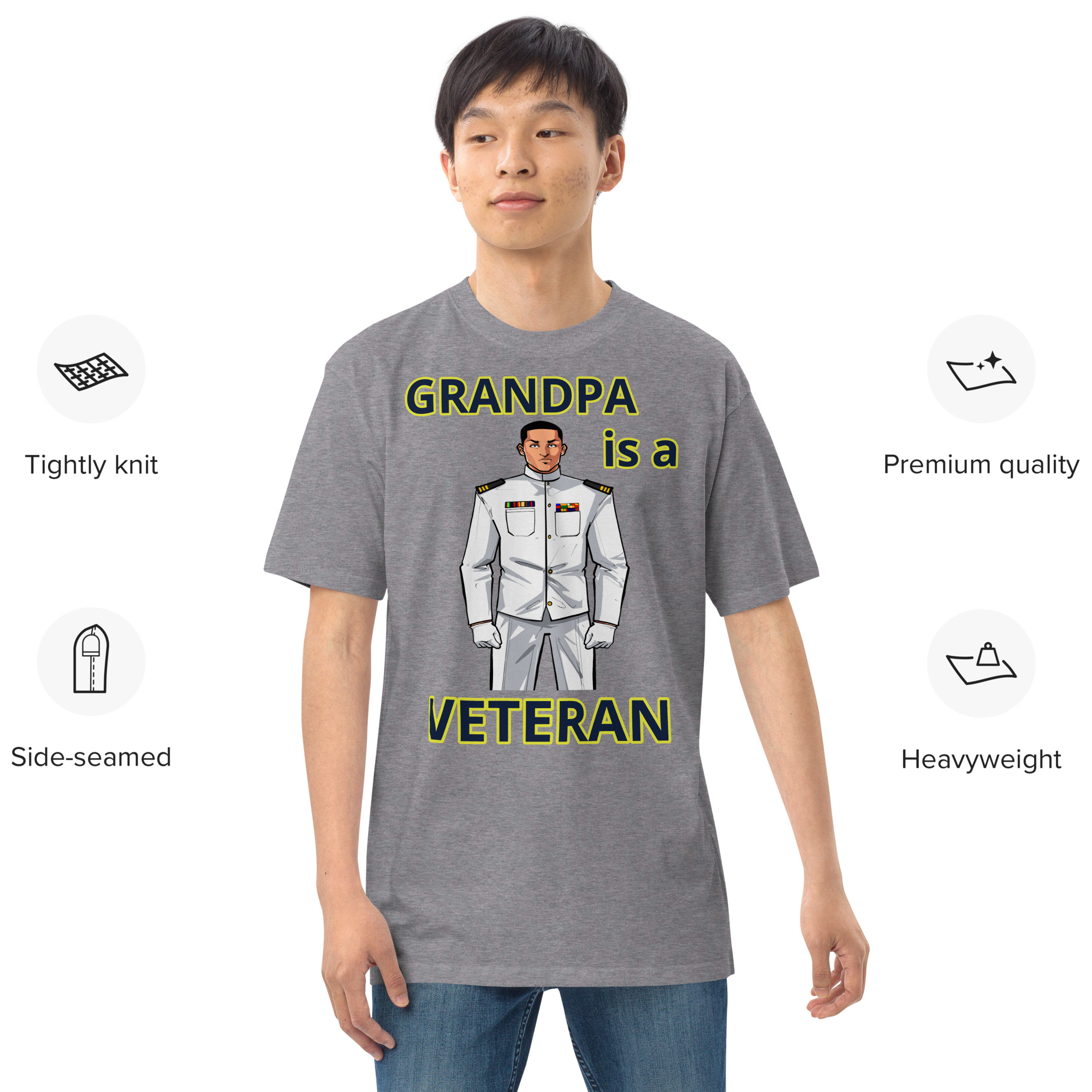 GRANDPA IS A VETERAN TOO FIFE Tee - Image 5