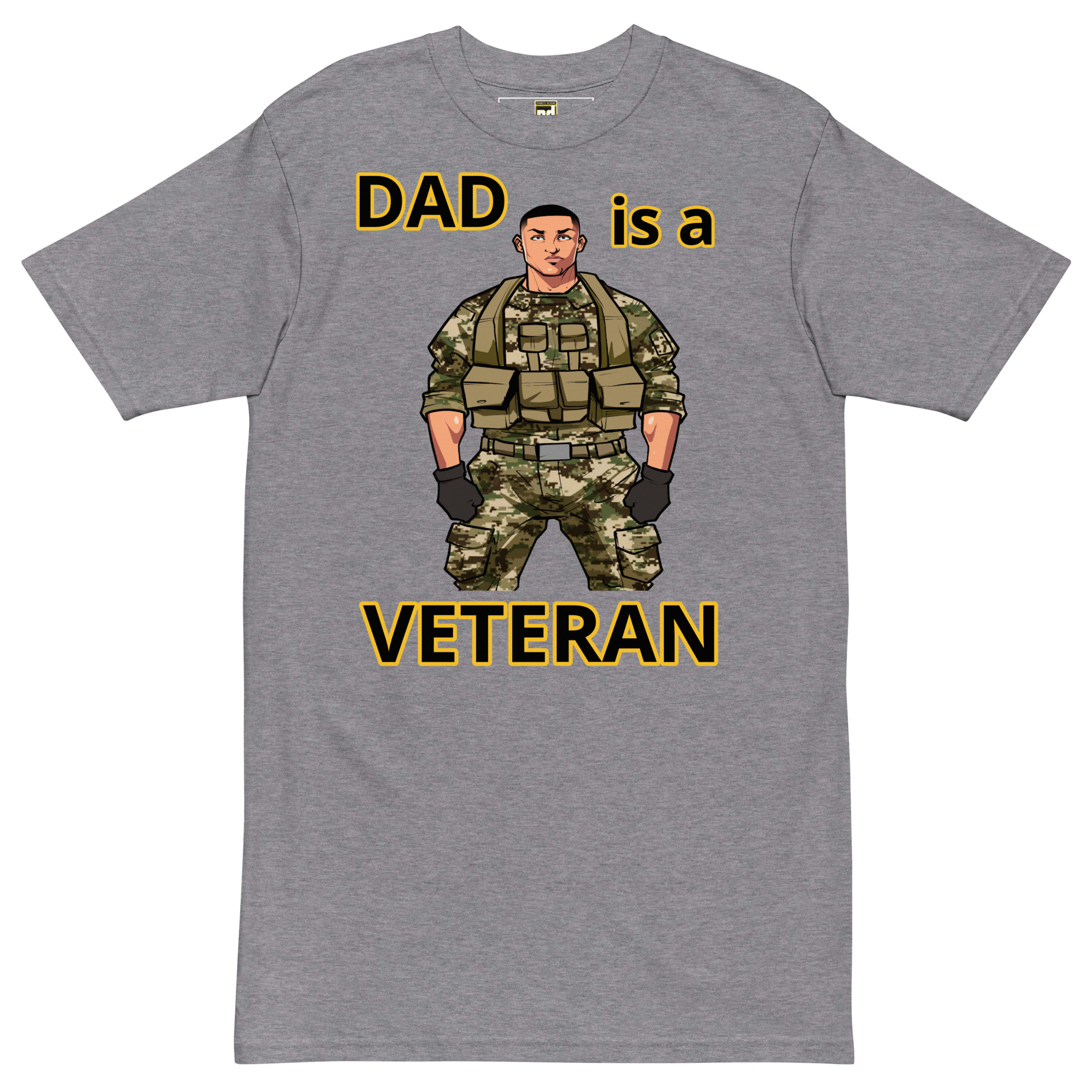DAD IS A VETERAN TOO FIFE Tee - Image 3
