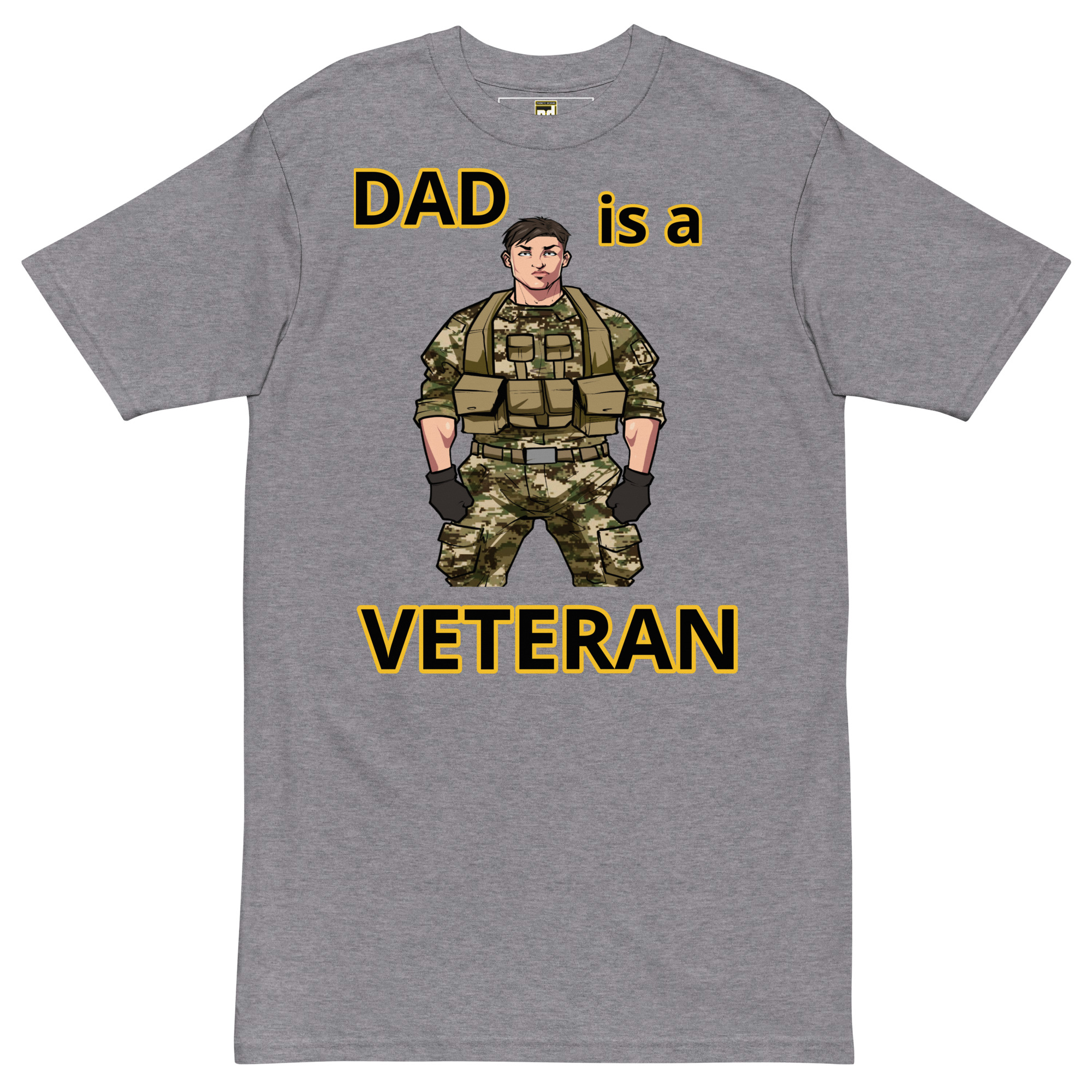 DAD IS A VETERAN TOO FIFE Tee - Image 3