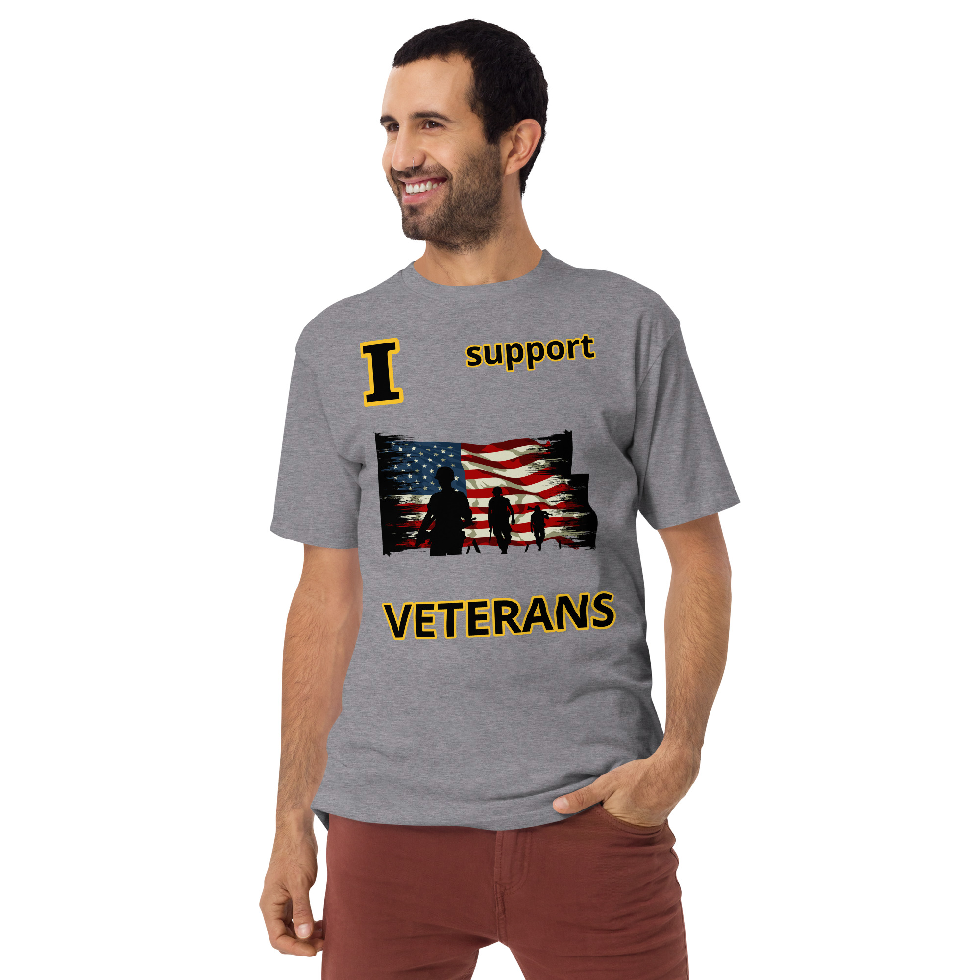 I SUPPORT VETERANS TOO FIFE Tee - Image 5