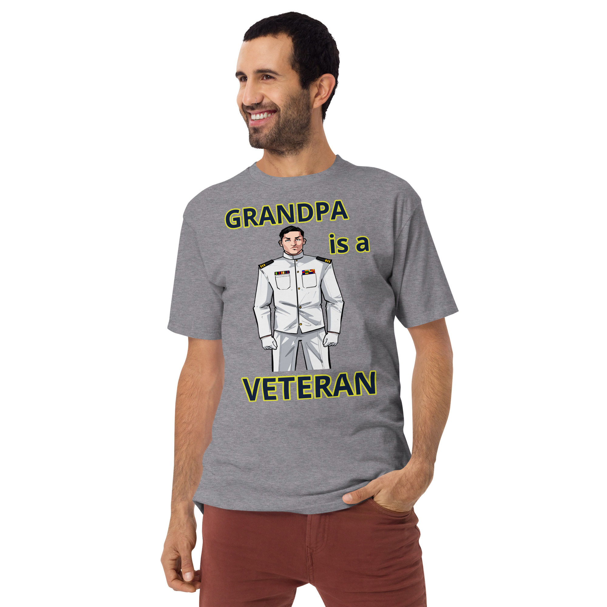 GRANDPA IS A VETERAN TOO FIFE Tee - Image 5