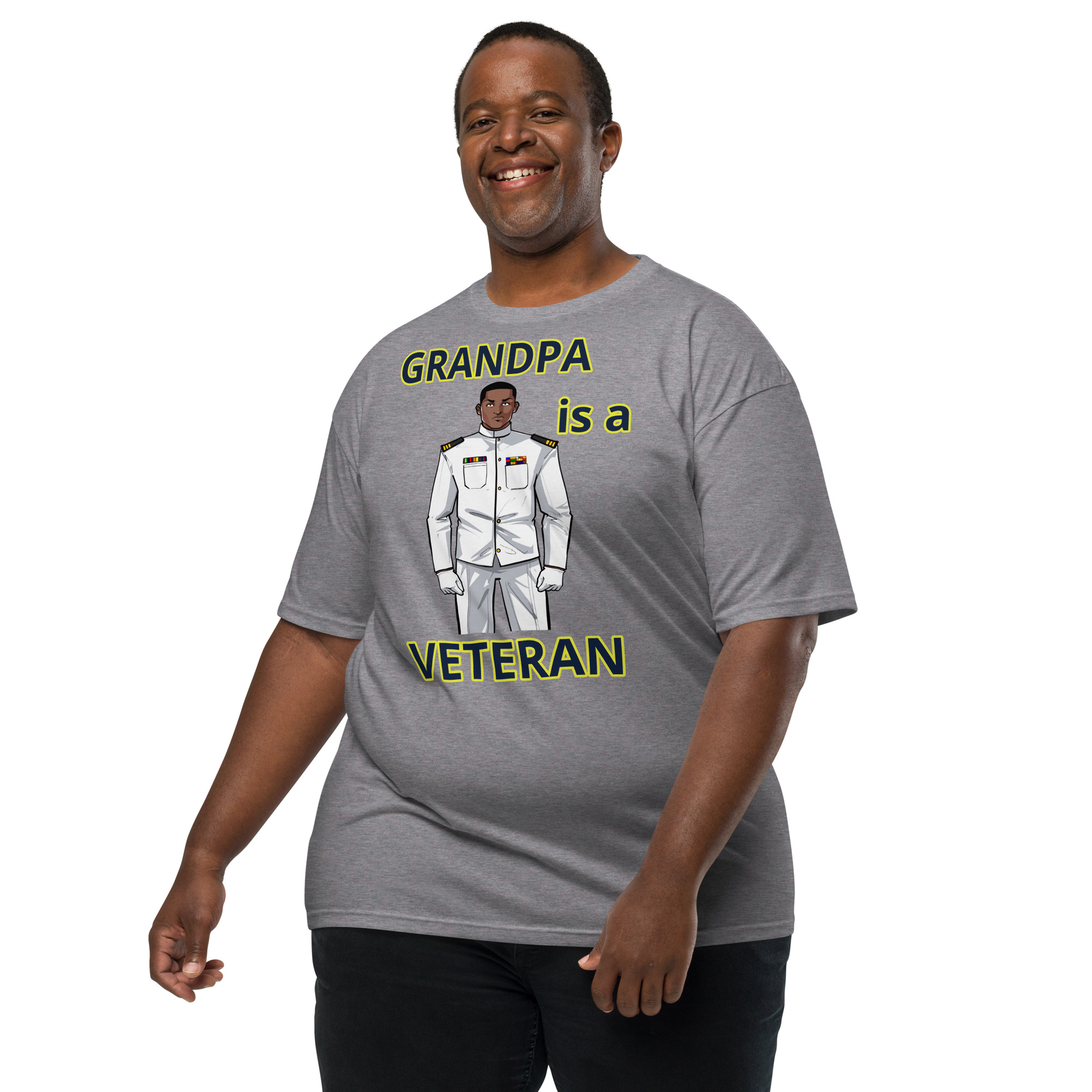 GRANDPA IS A VETERAN TOO FIFE Tee - Image 4