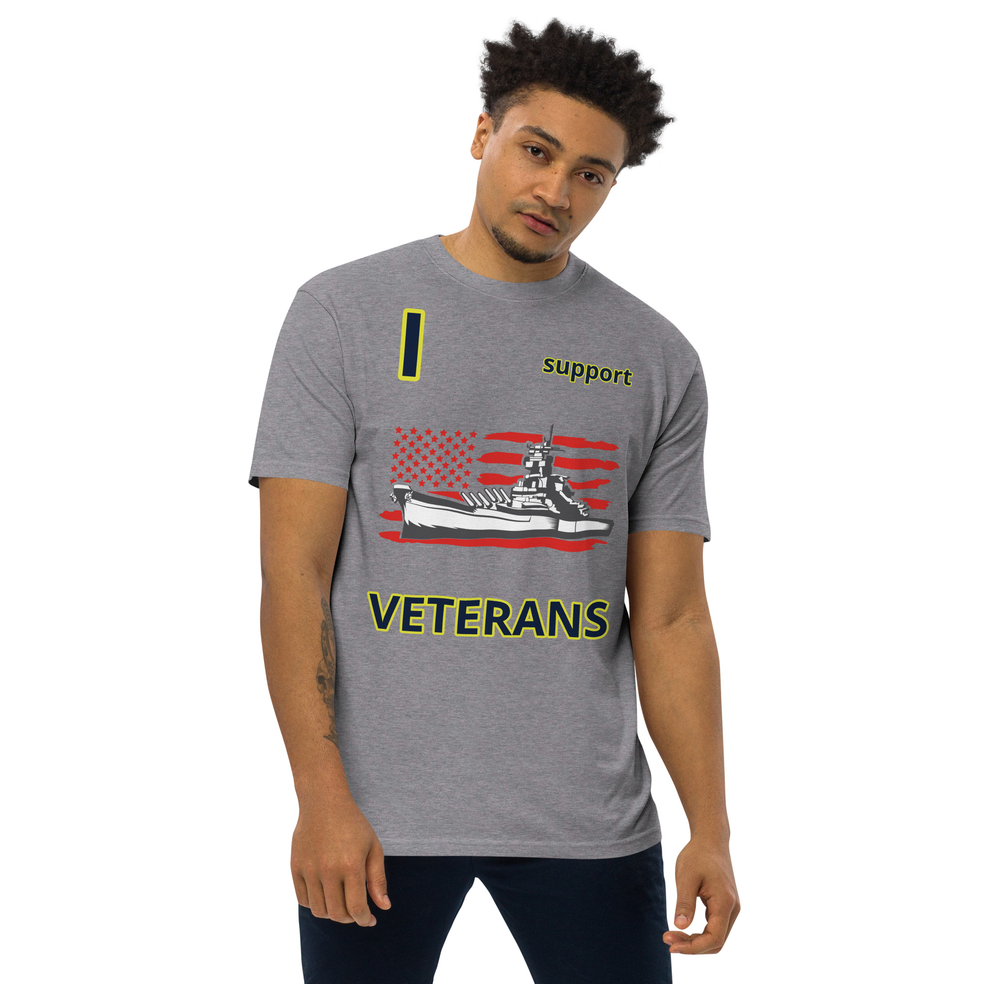 I SUPPORT VETERANS TOO FIFE Tee - Image 9