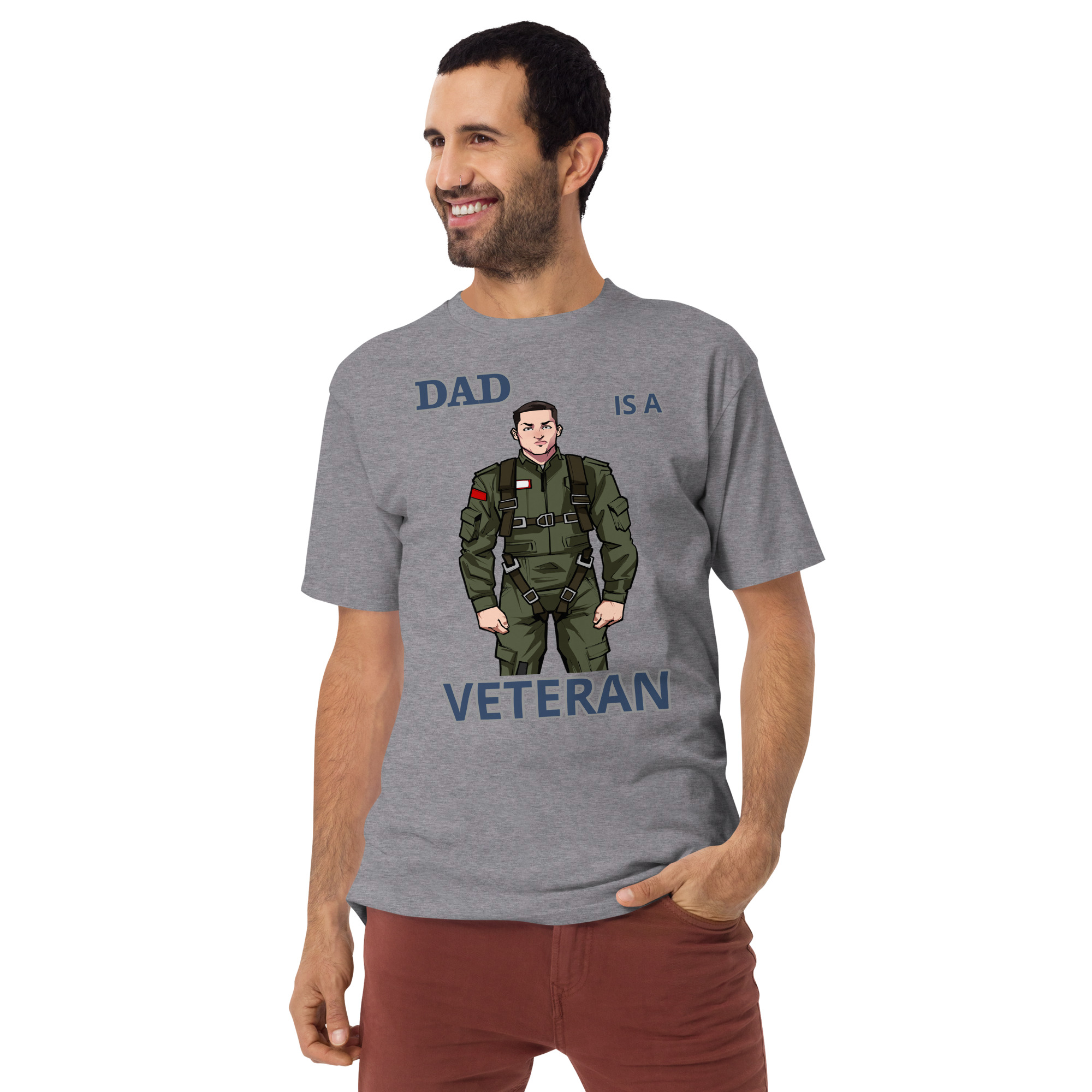 DAD IS A VETERAN TOO FIFE Tee - Image 5