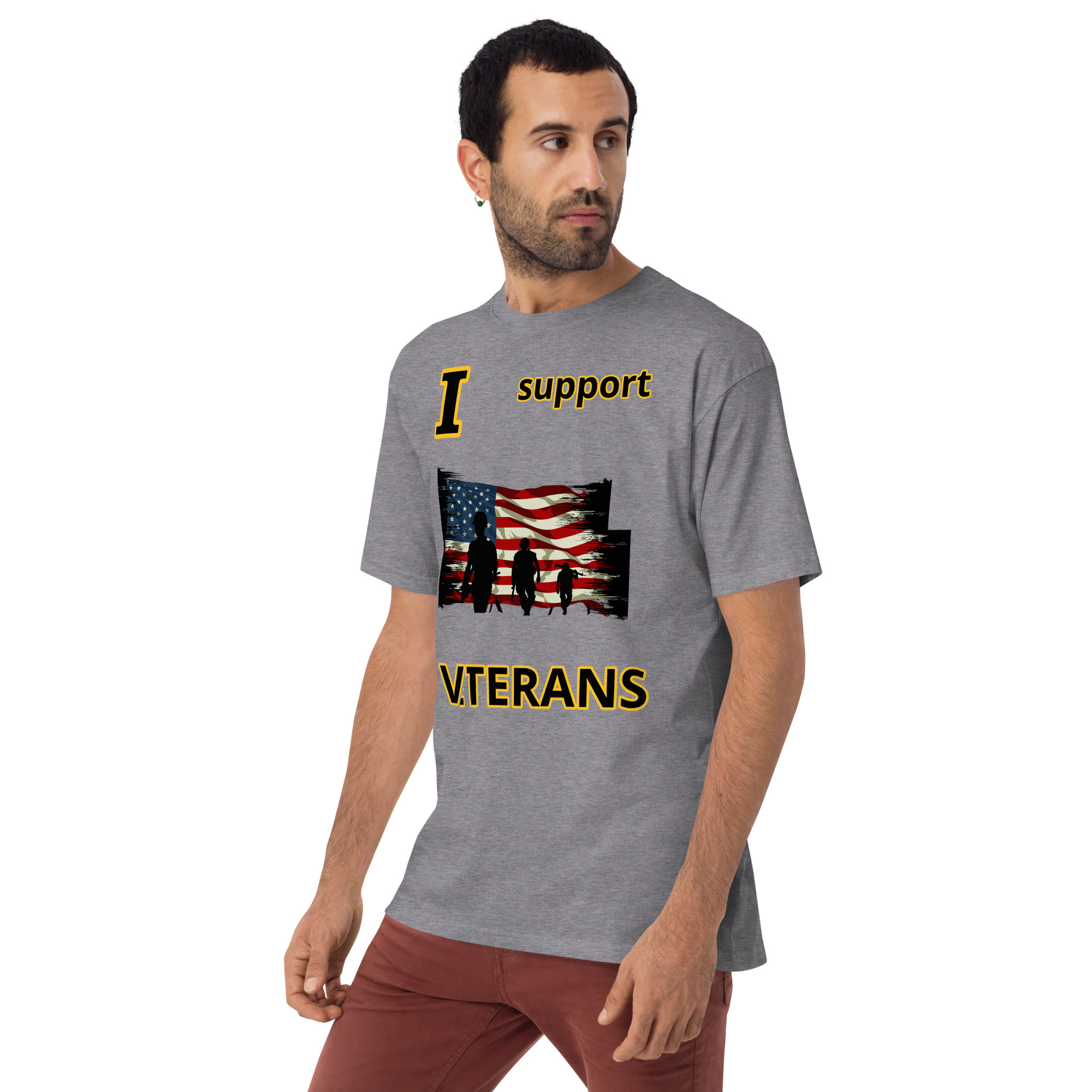 I SUPPORT VETERANS TOO FIFE Tee - Image 7