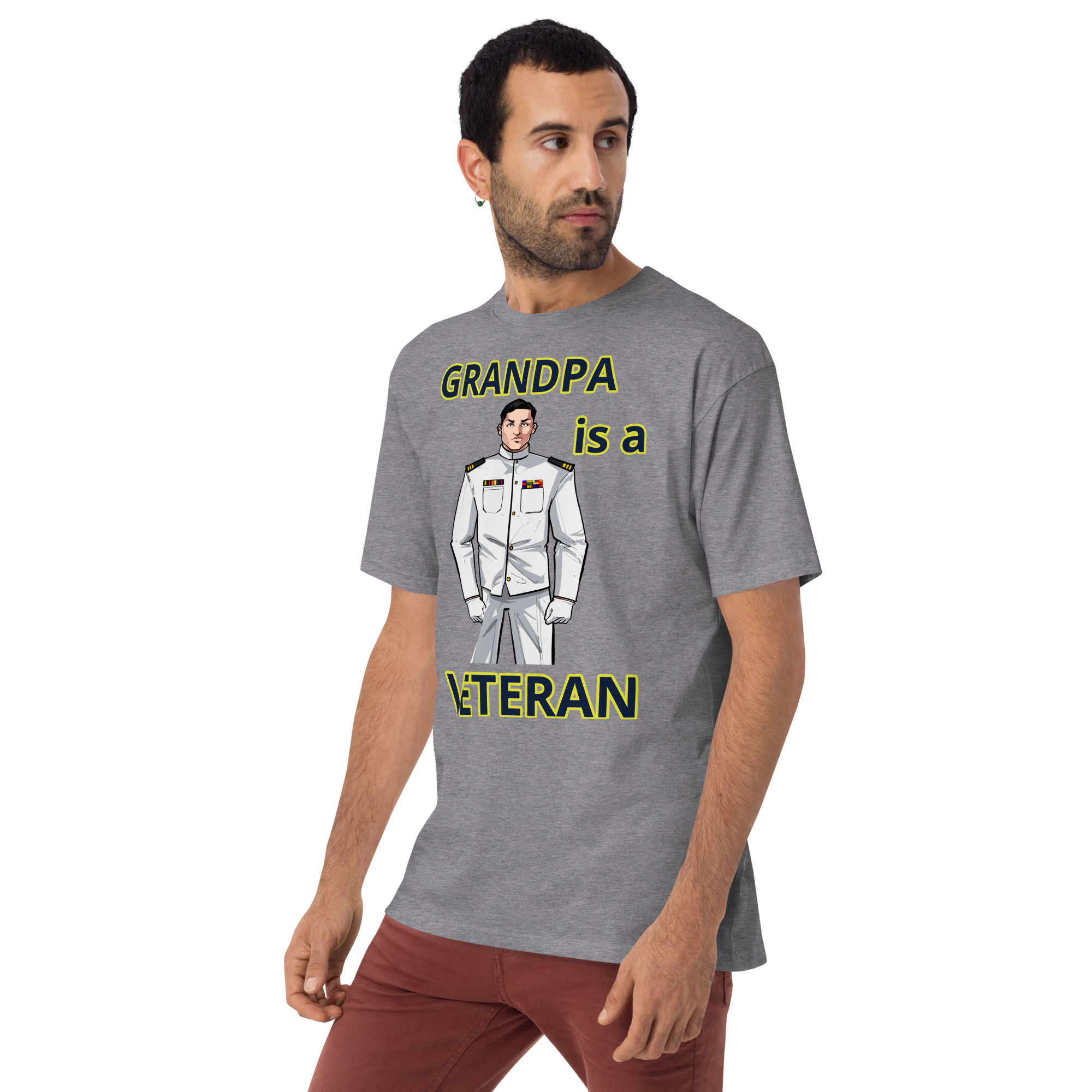 GRANDPA IS A VETERAN TOO FIFE Tee - Image 7