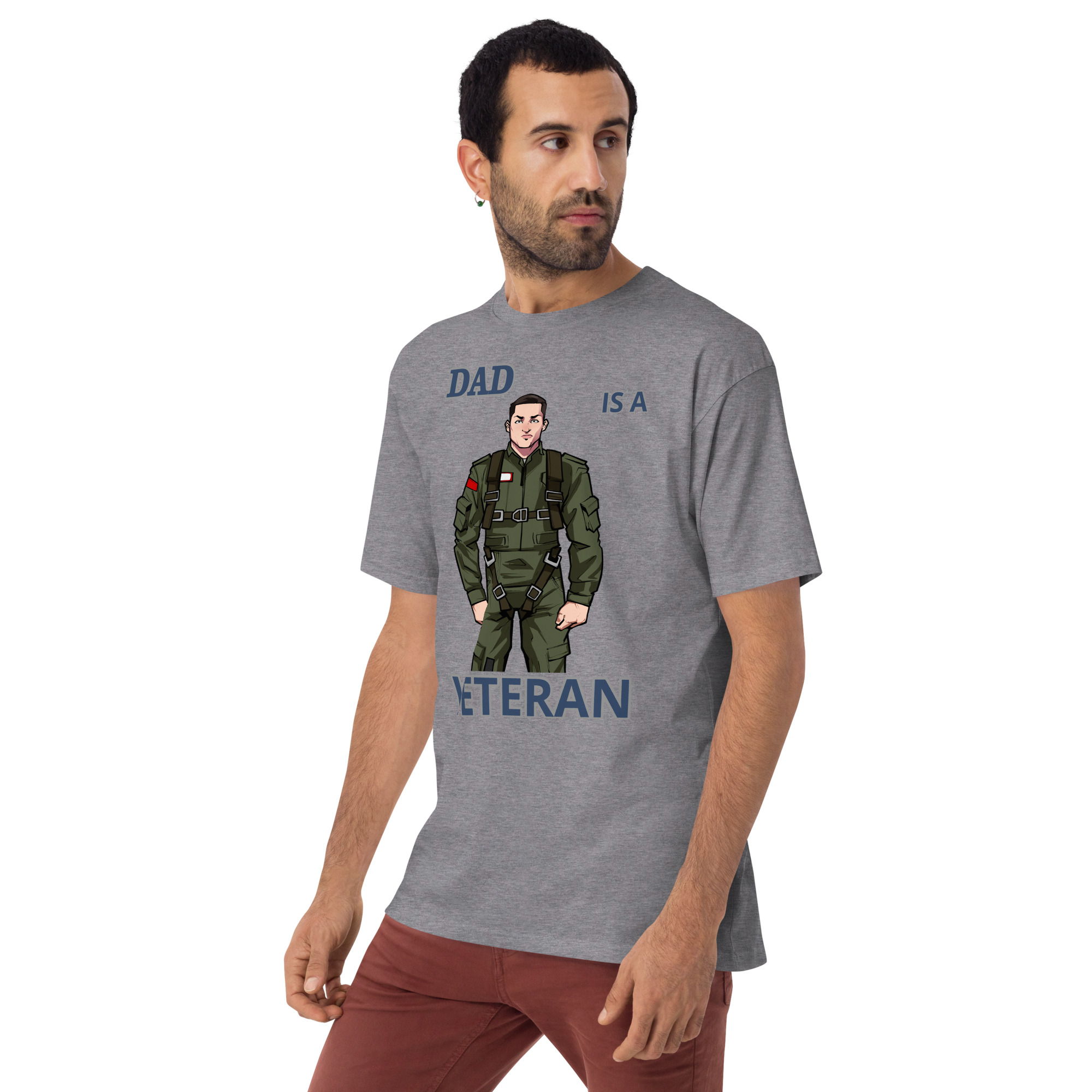 DAD IS A VETERAN TOO FIFE Tee - Image 7