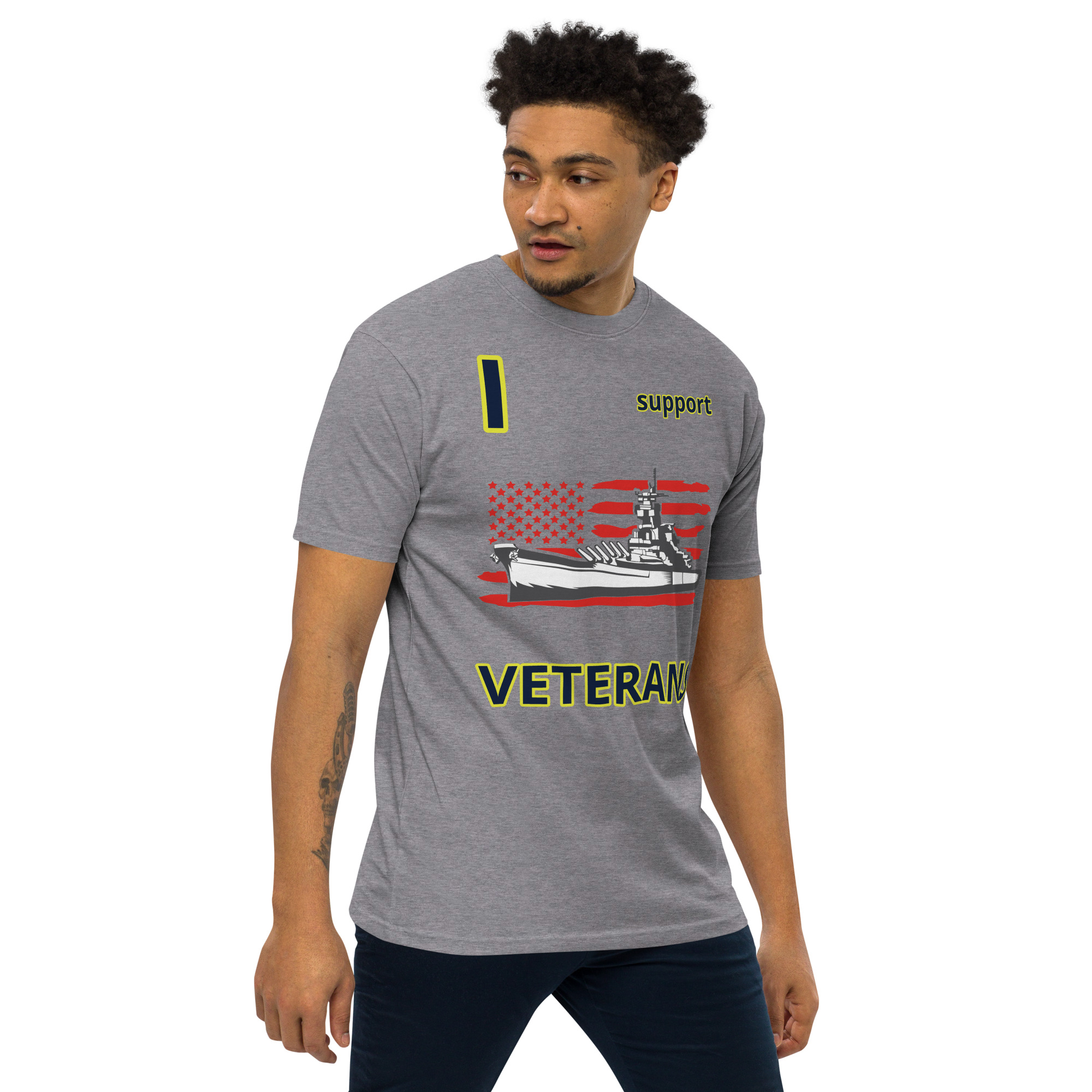 I SUPPORT VETERANS TOO FIFE Tee - Image 7