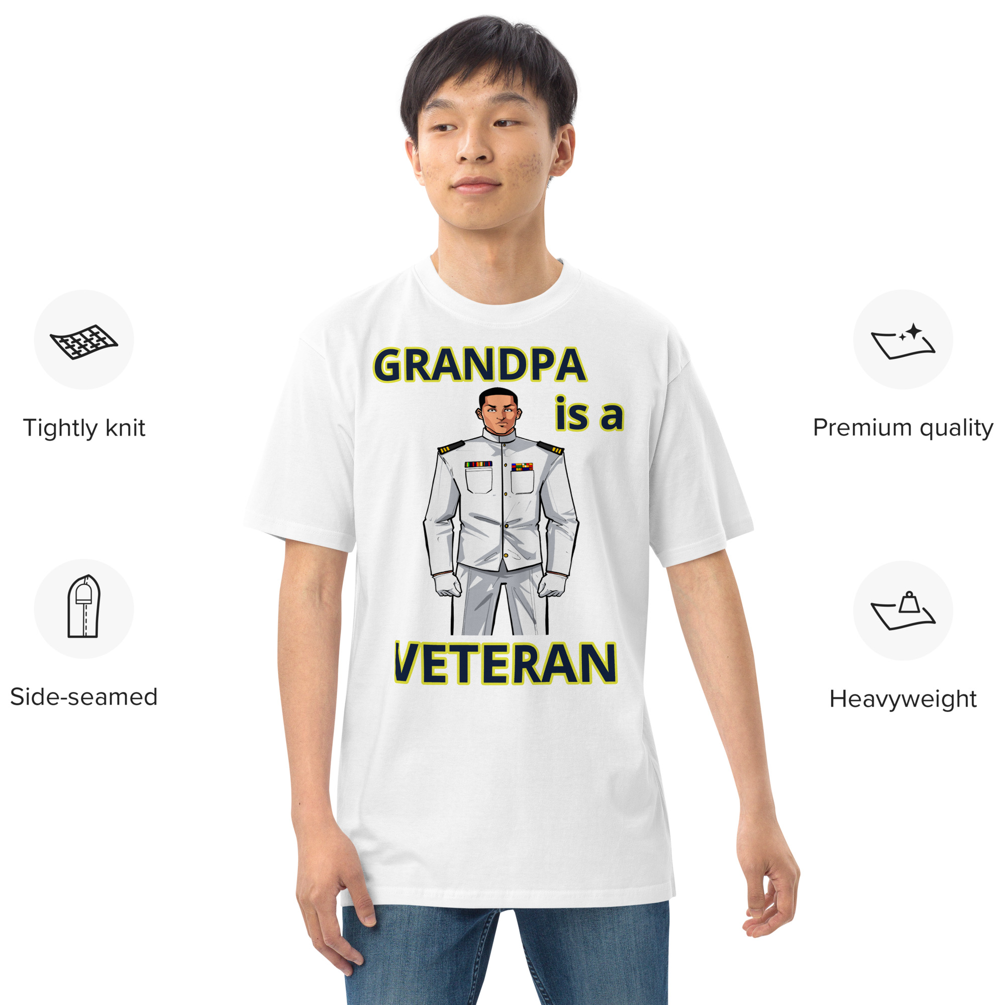 GRANDPA IS A VETERAN TOO FIFE Tee - Image 8