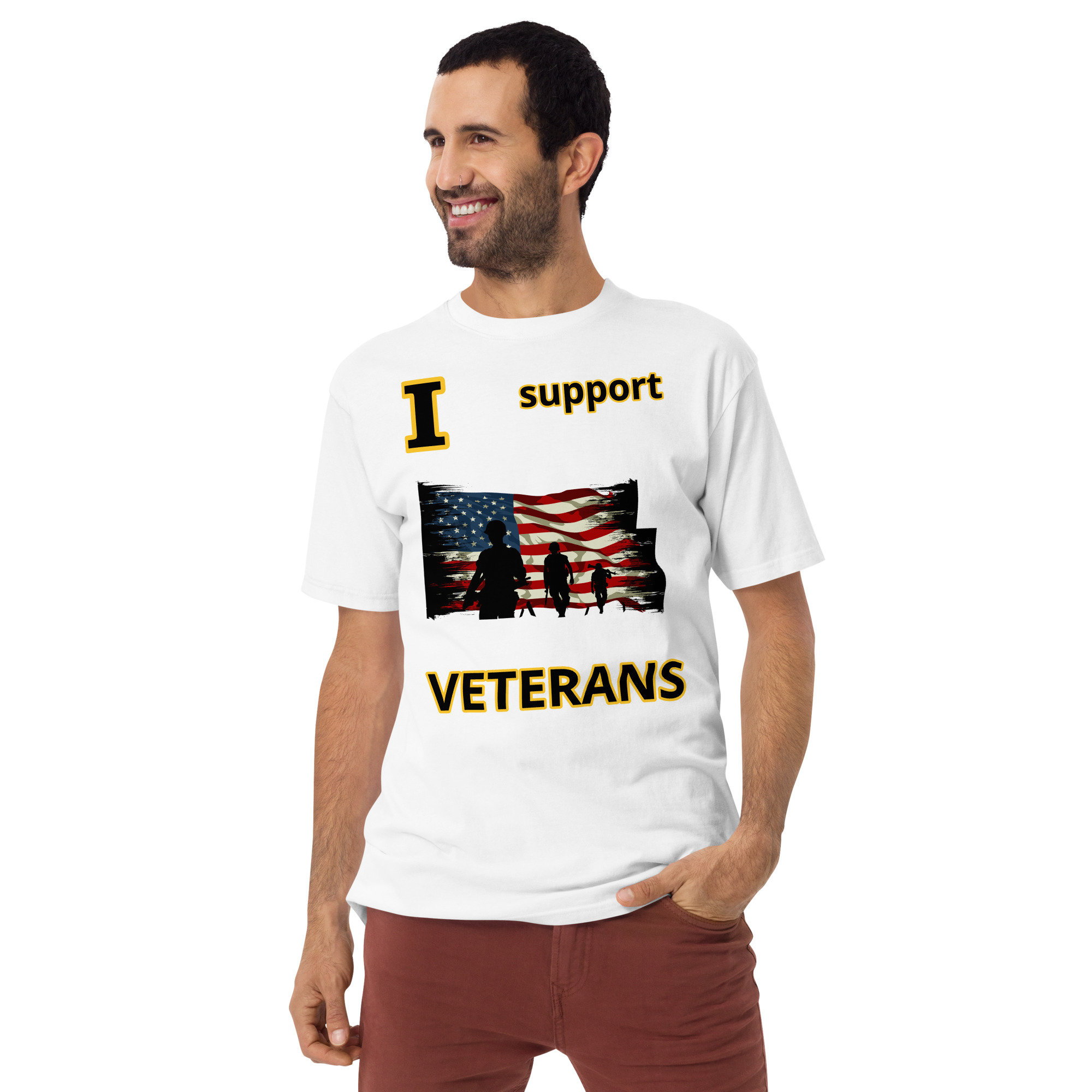 I SUPPORT VETERANS TOO FIFE Tee - Image 9