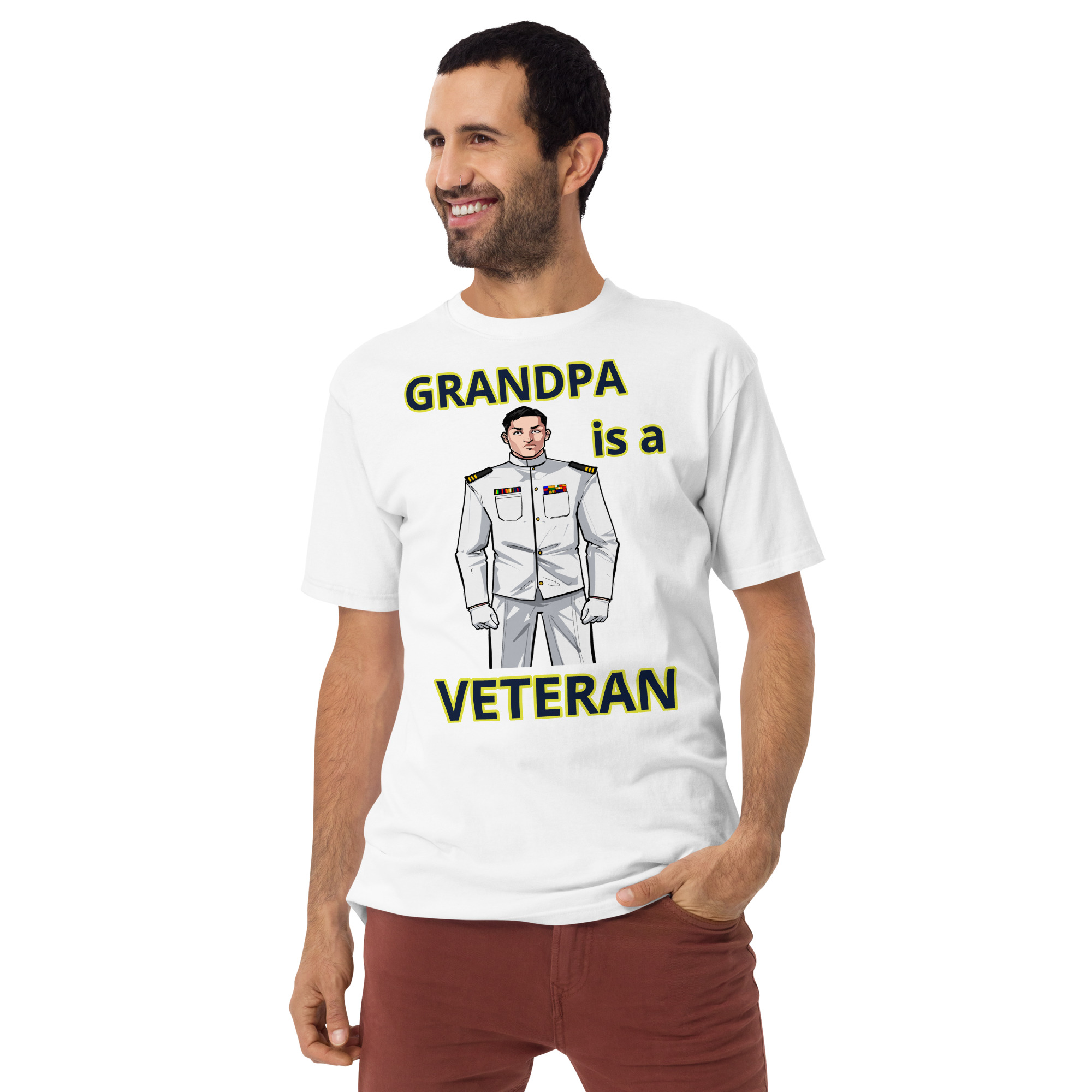 GRANDPA IS A VETERAN TOO FIFE Tee - Image 9