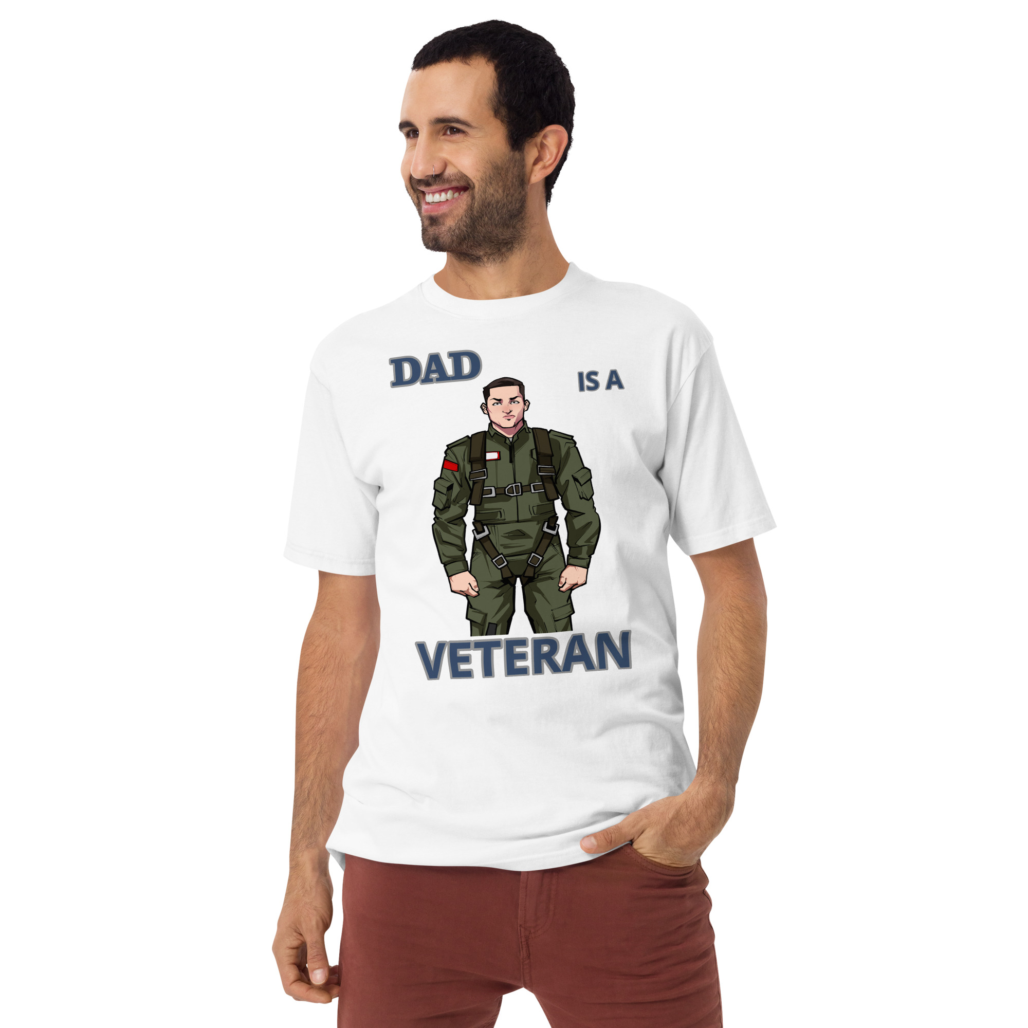 DAD IS A VETERAN TOO FIFE Tee - Image 9