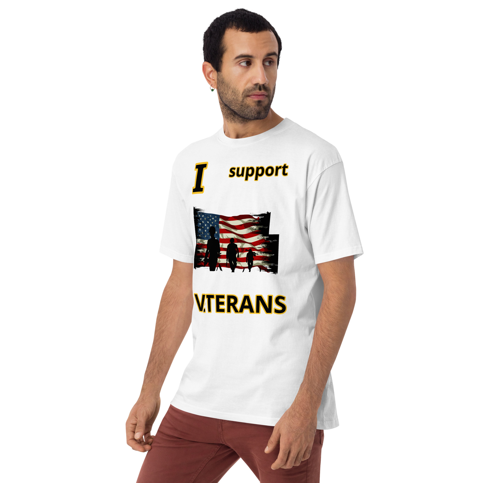 I SUPPORT VETERANS TOO FIFE Tee - Image 11