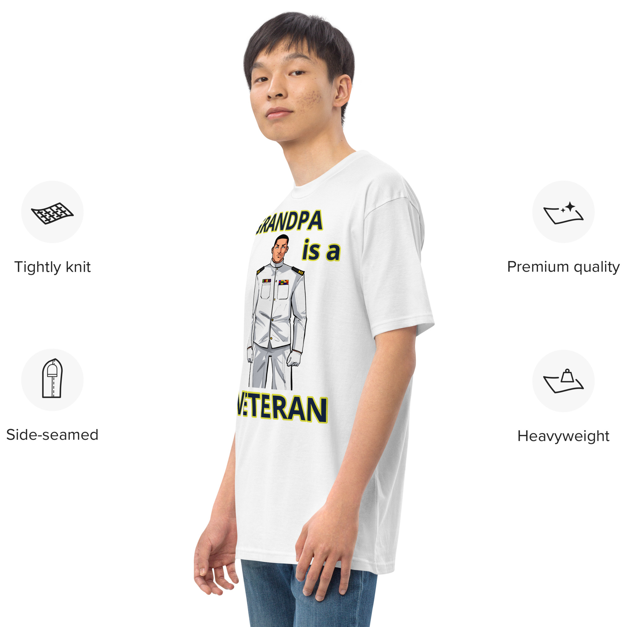 GRANDPA IS A VETERAN TOO FIFE Tee - Image 7