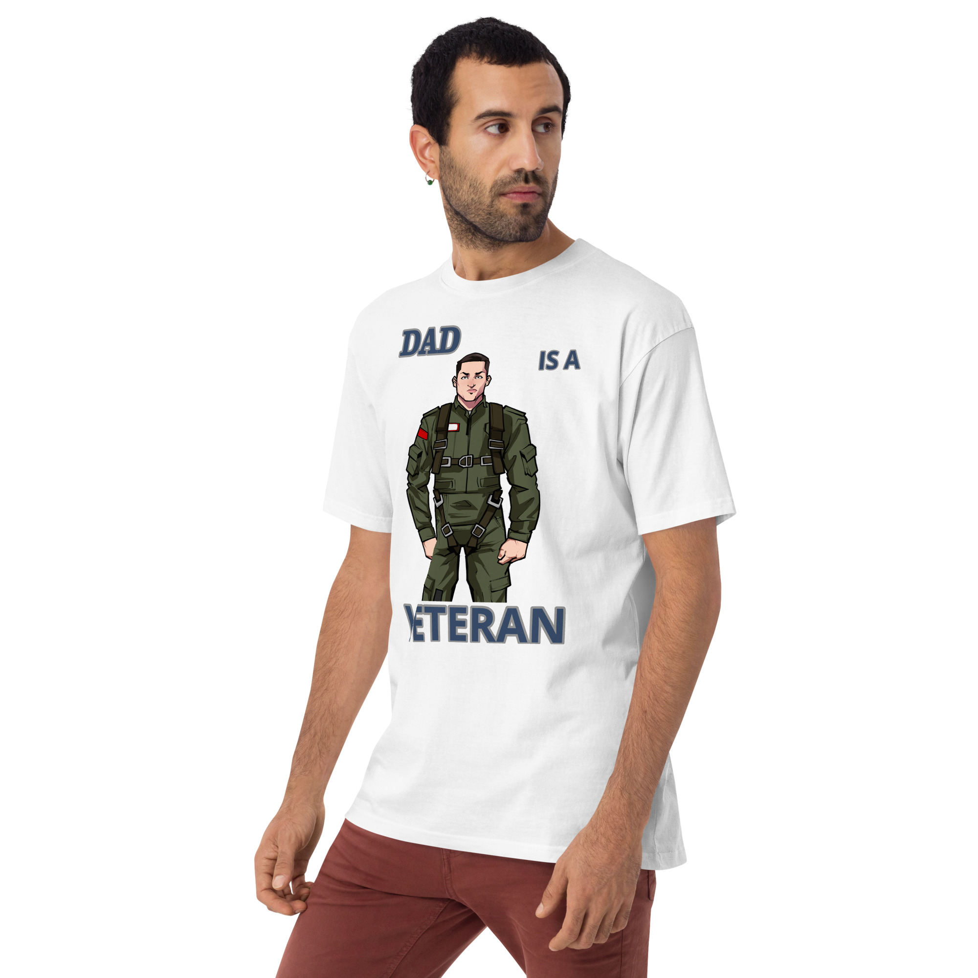 DAD IS A VETERAN TOO FIFE Tee - Image 11