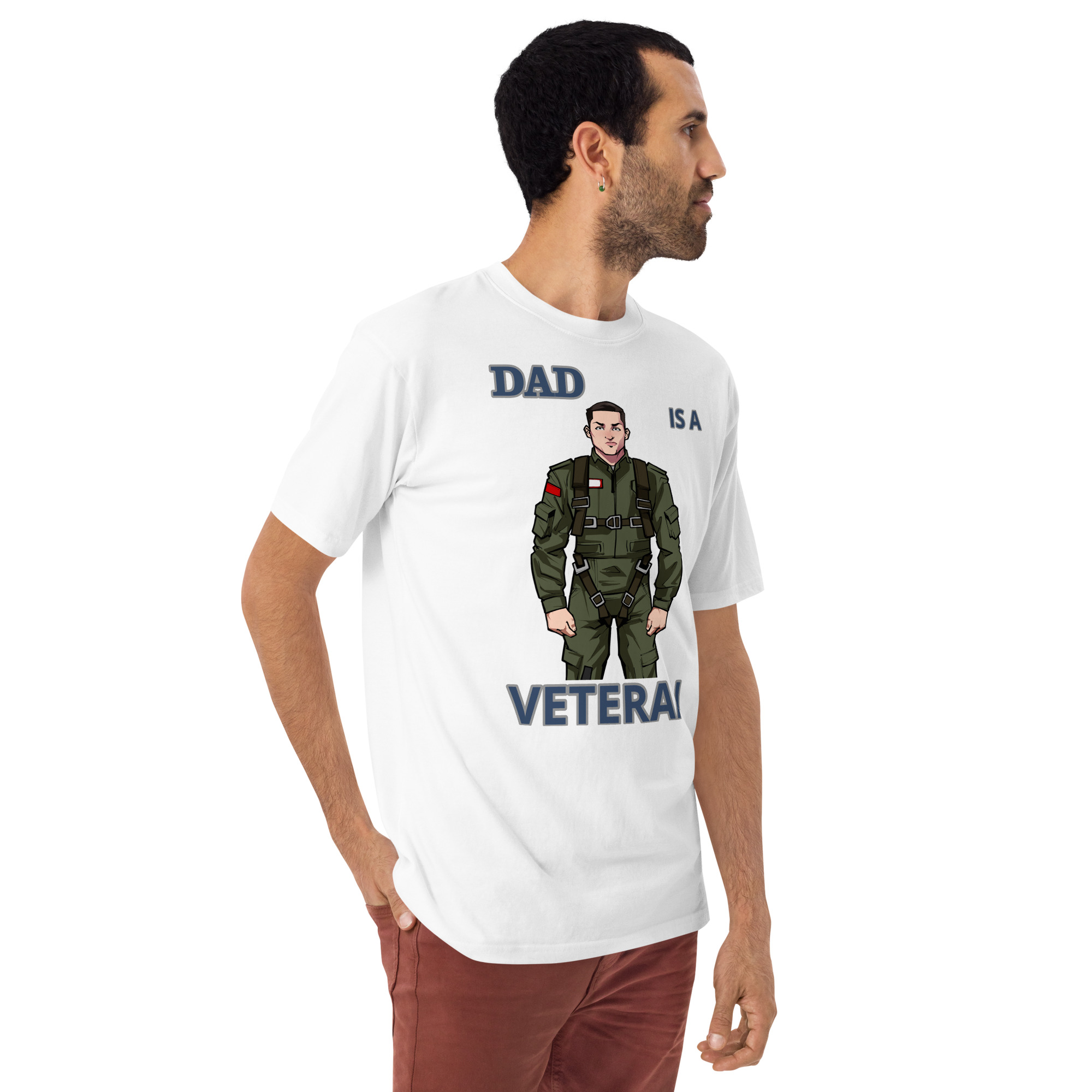 DAD IS A VETERAN TOO FIFE Tee - Image 10