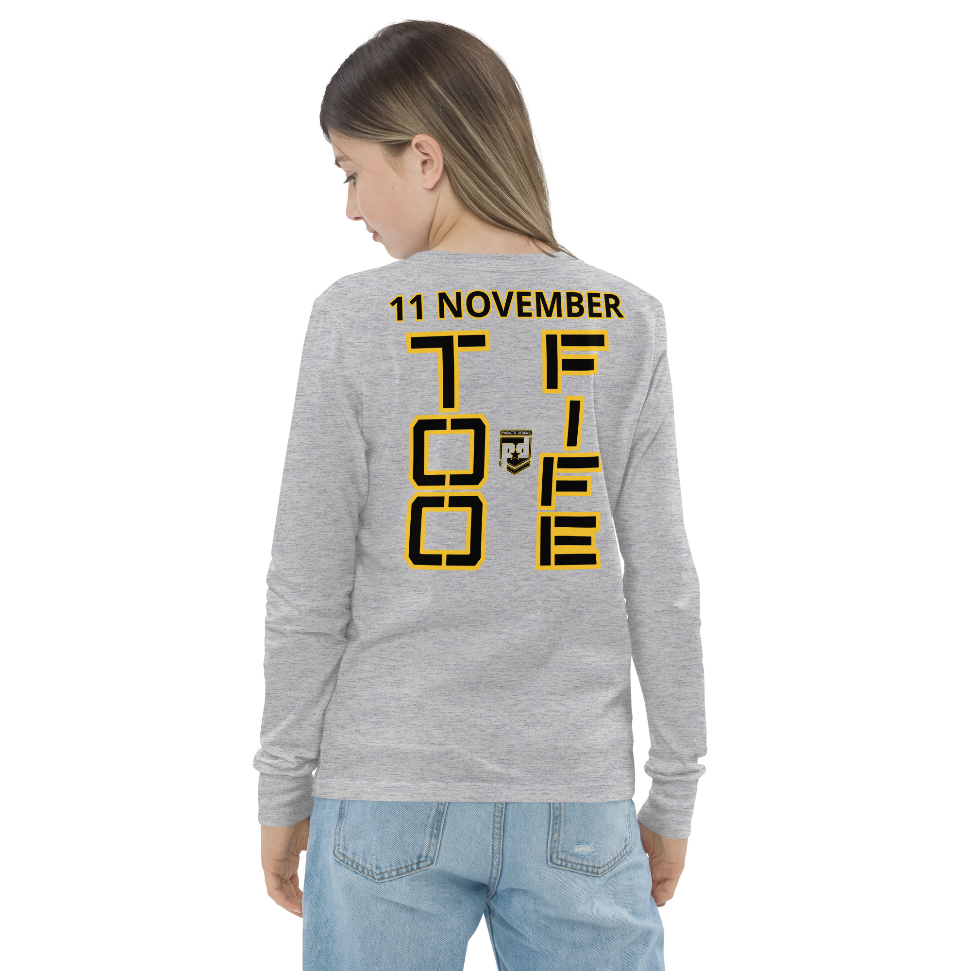 GRANDMA IS A VETERAN TOO FIFE Youth Long Sleeve Tee - Image 12