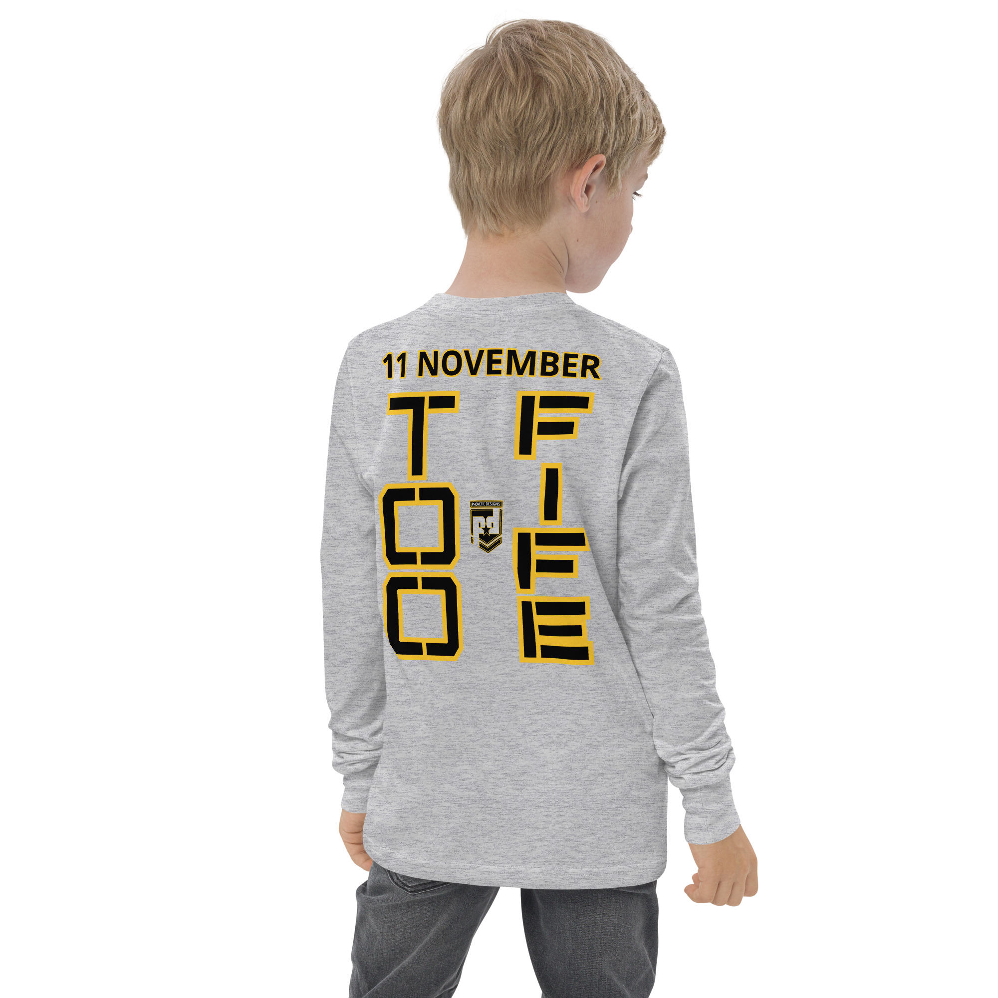 MOM IS A VETERAN TOO FIFE Youth Long Sleeve Tee - Image 8