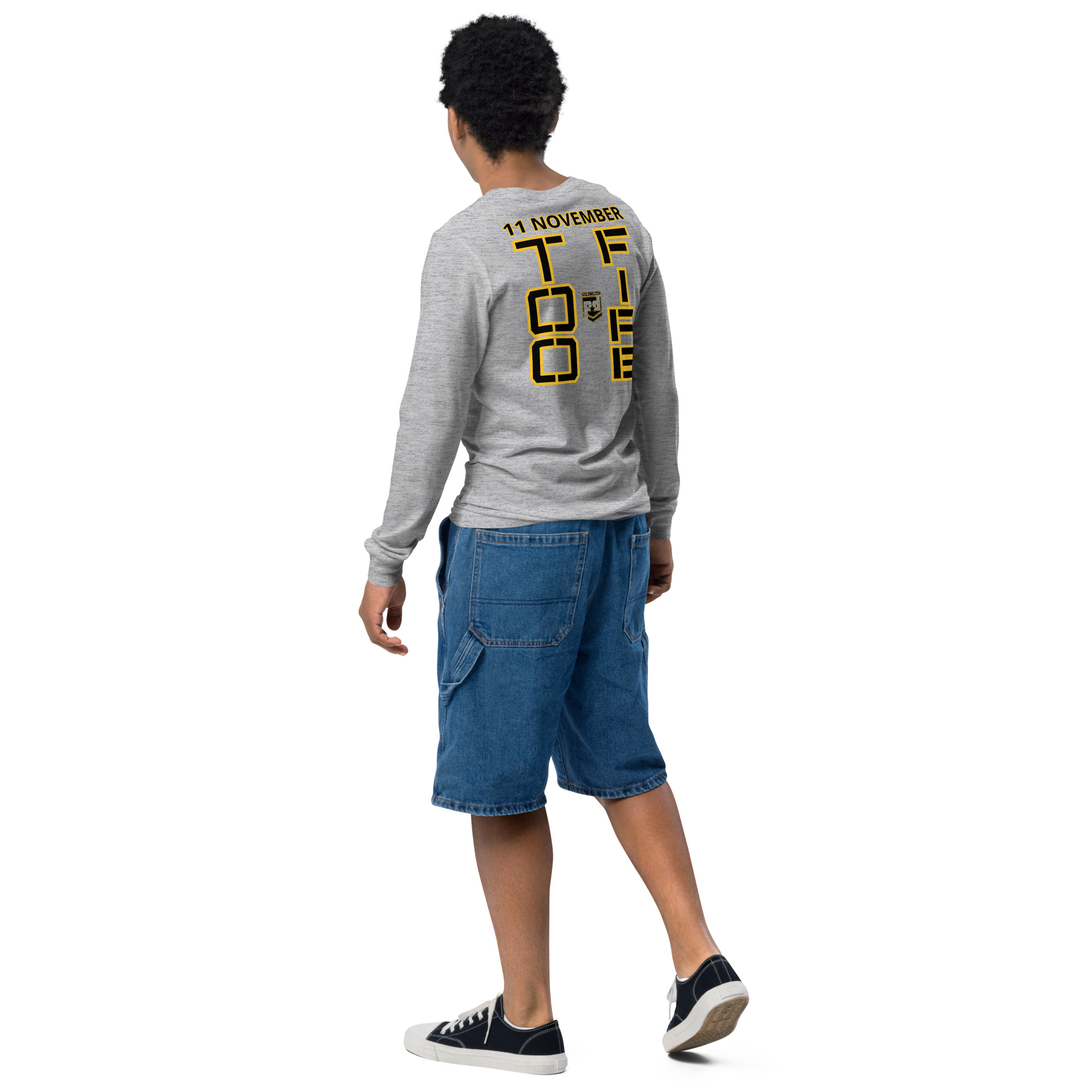 DAD IS A VETERAN TOO FIFE Youth Long Sleeve Tee - Image 6
