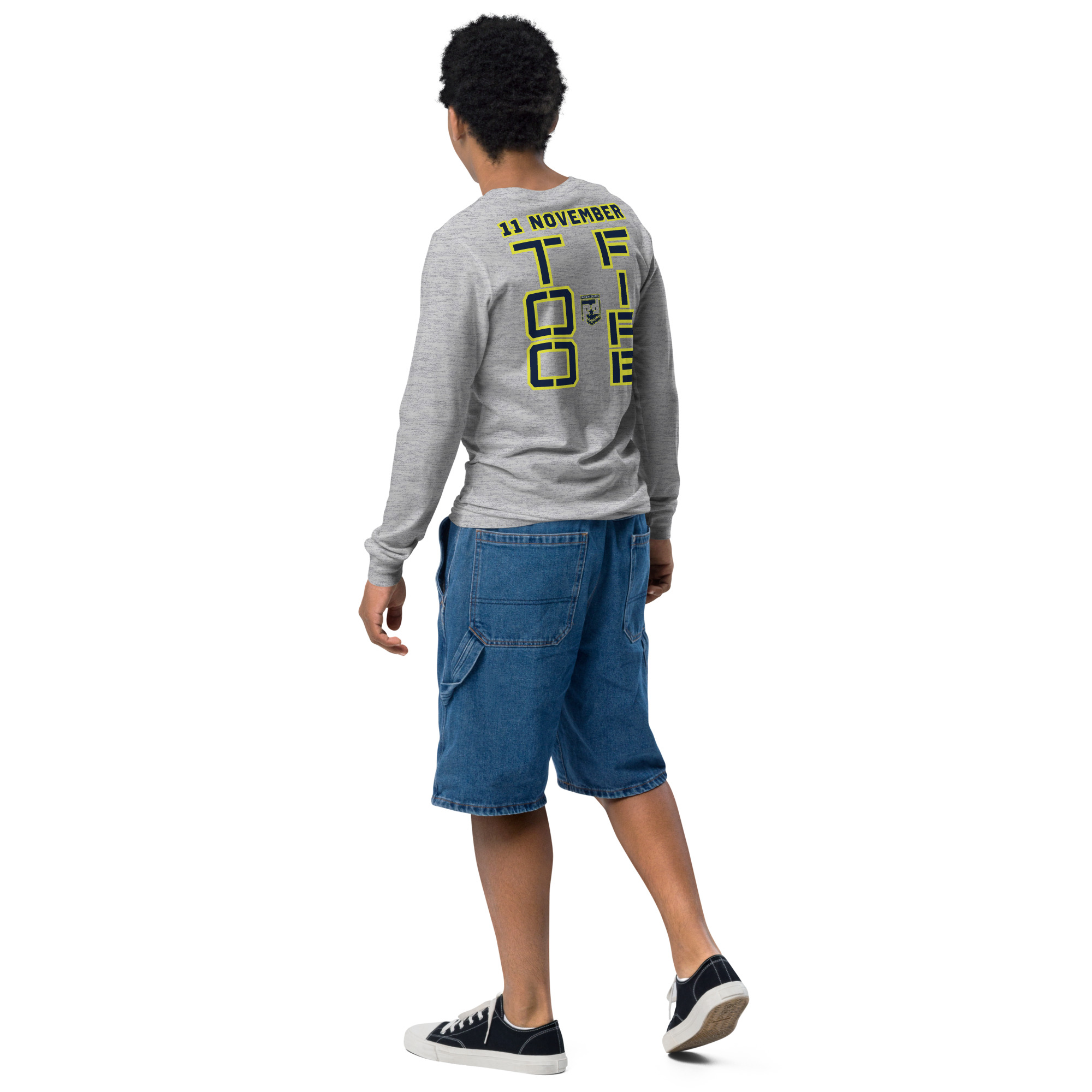 GRANDMA IS A VETERAN TOO FIFE Youth Long Sleeve Tee - Image 6