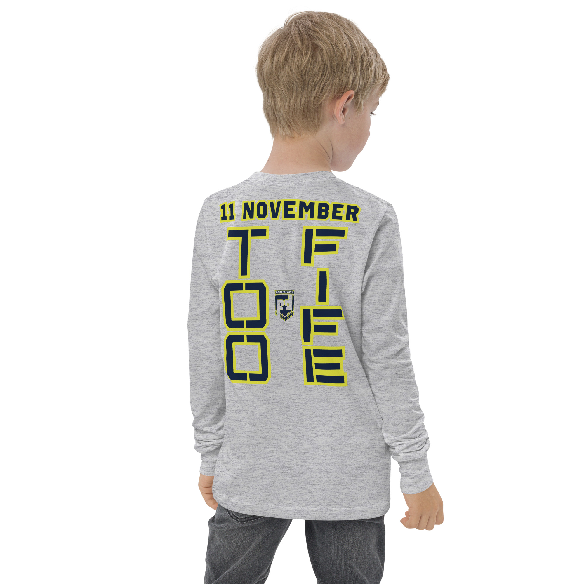 GRANDMA IS A VETERAN TOO FIFE Youth Long Sleeve Tee - Image 8