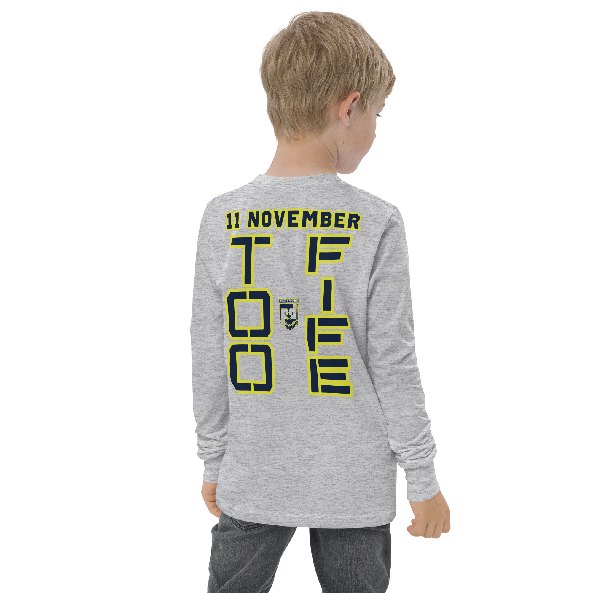 GRANDPA IS A VETERAN TOO FIFE Youth Long Sleeve Tee - Image 8