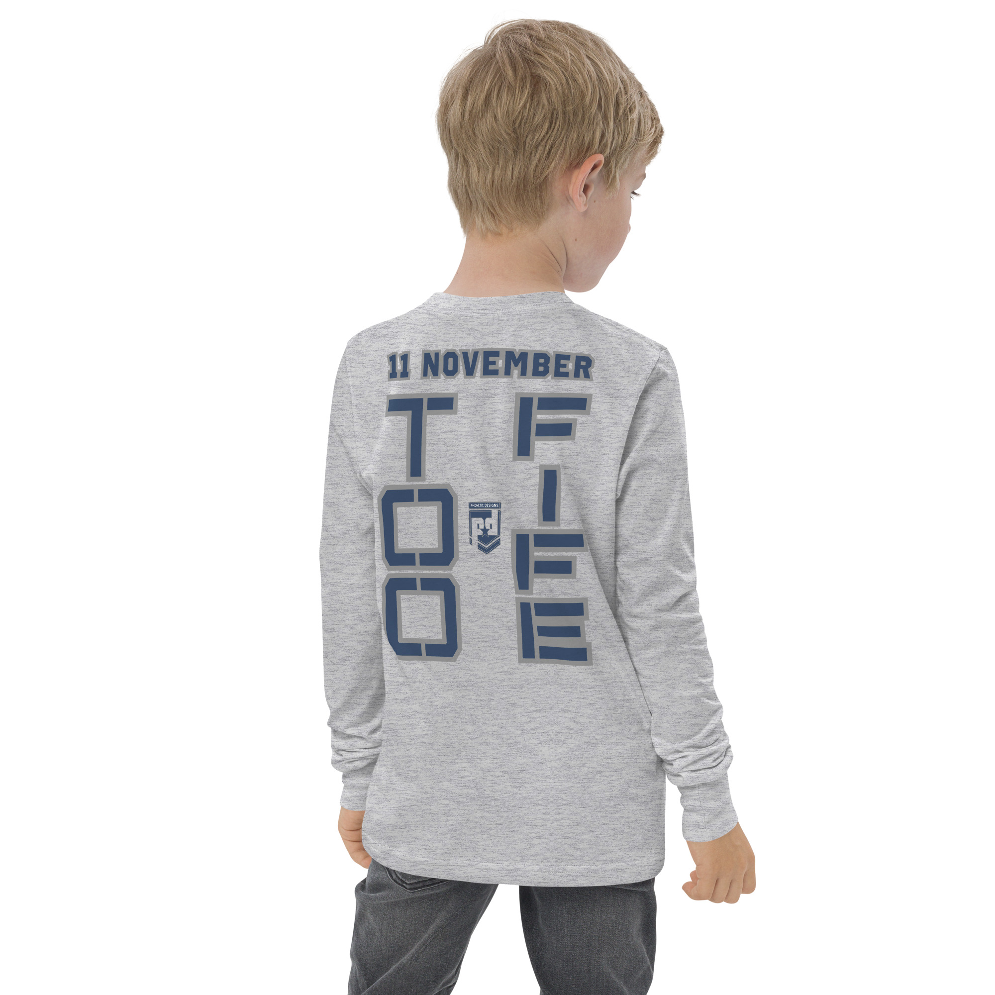 GRANDMA IS A VETERAN TOO FIFE Youth Long Sleeve Tee - Image 8